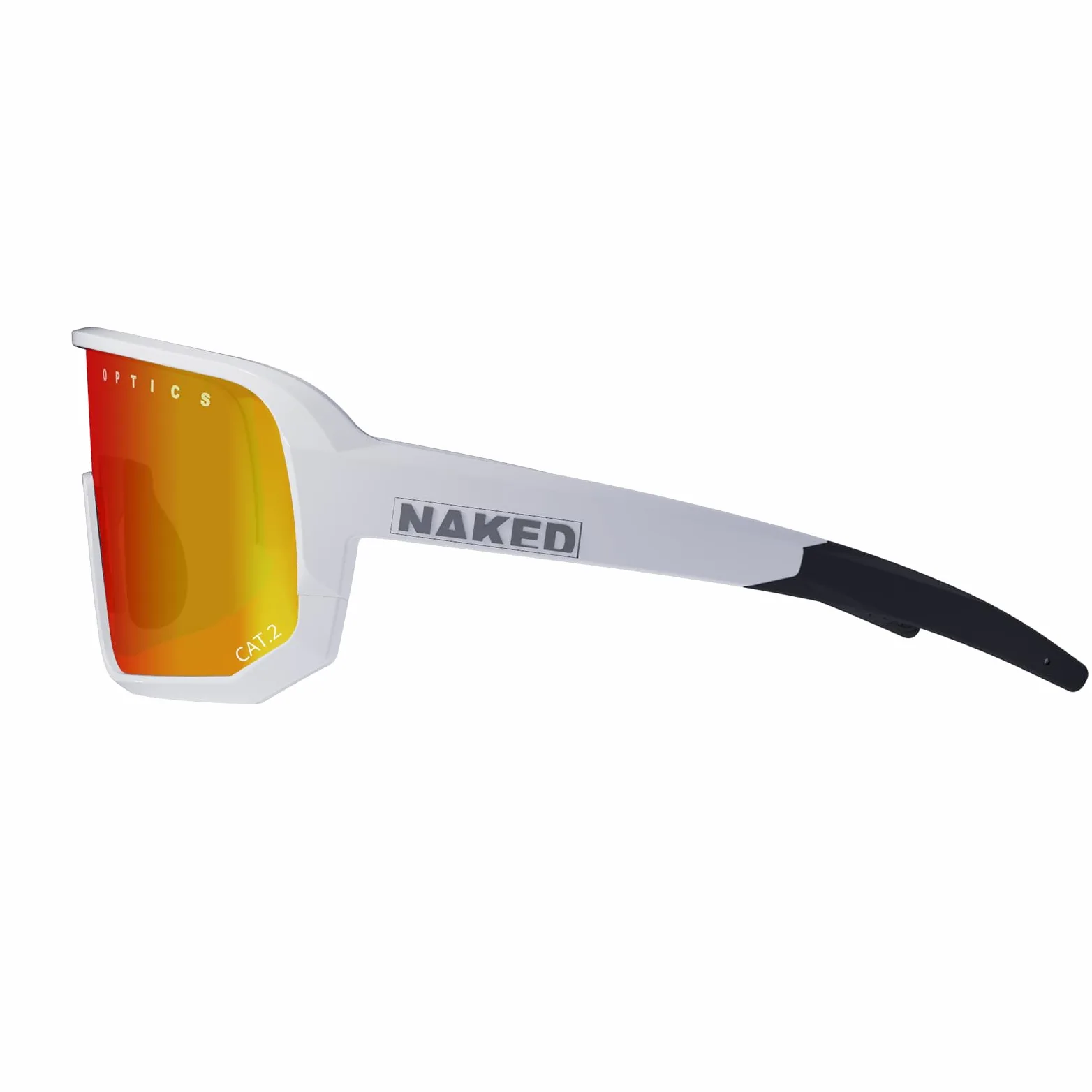 NAKED Optics Gafas Running Mujer & Hombre VOLT – Gafas Sol Deportivas con montura robusta TR-90 – Anteojos antideslizante con protección UV 400 y lentes intercambiables