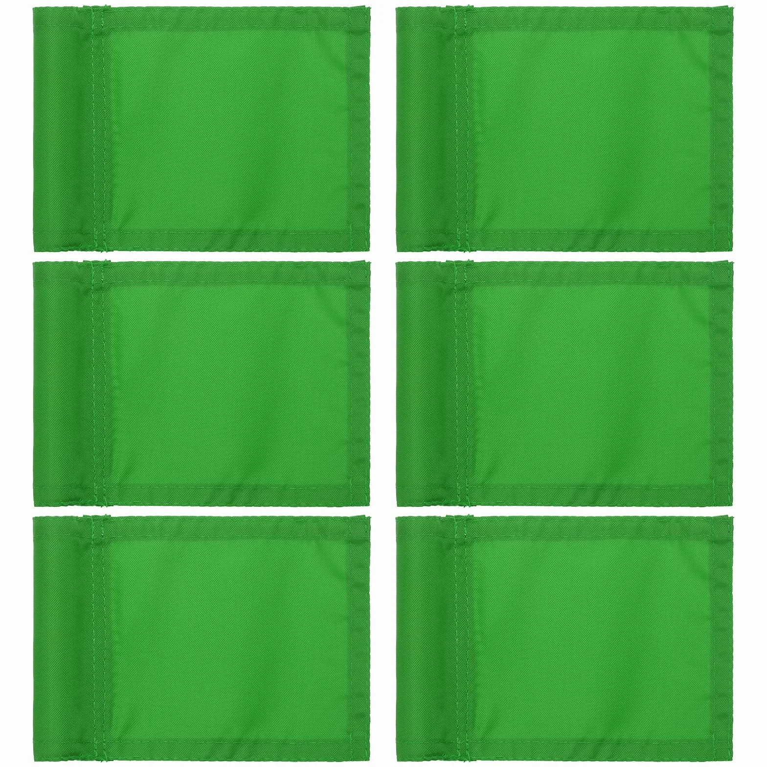 PATIKIL Banderín De Golf De 7 x 5 Pulgadas, 6 Piezas De 420D Nylon Mini Banderines Para Jardín Portátiles Con Tubo Insertado Para Exterior Interior Patio Trasero Jardín, Verde