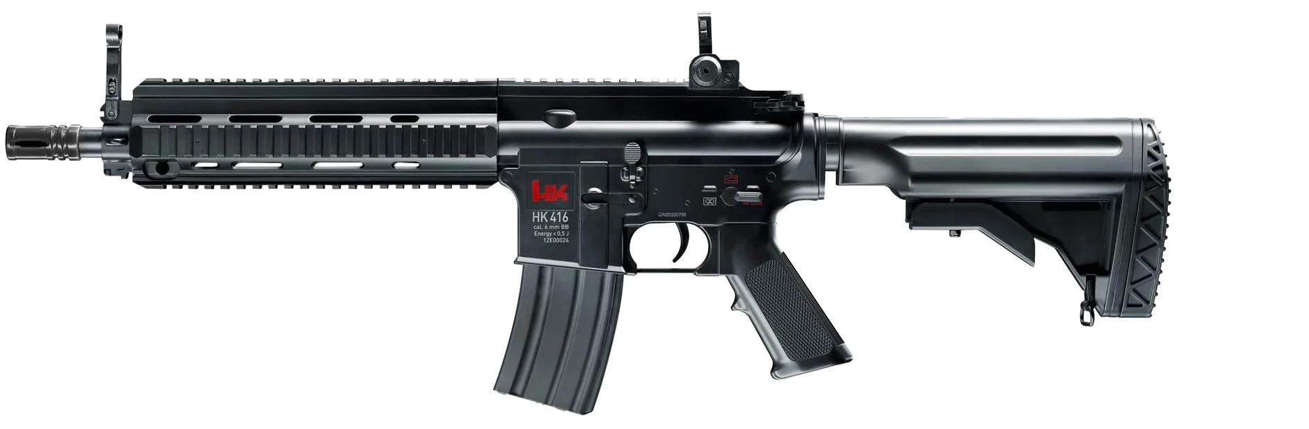 Heckler & Koch 2.5947 Hk416 D Cqb Rifle para Airsoft Semi-Auto, Negro, 6 mm
