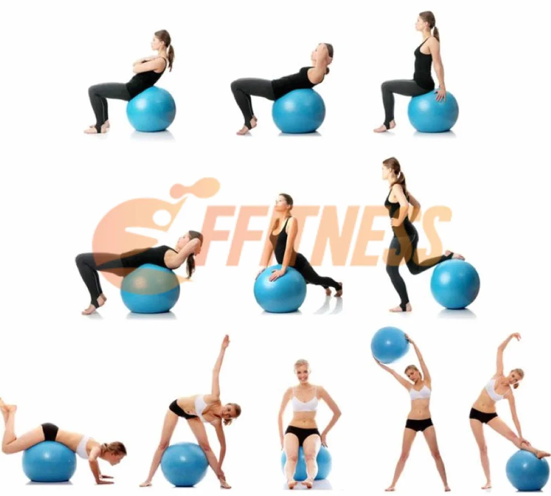 FFitness Total Body Balance Ball para gimnasia prenatal | Big Gymball (55 65 75 85 95 cm) antiestallidos para Core Stability | Ejercicios abdominales, resistencia, fortalecimiento