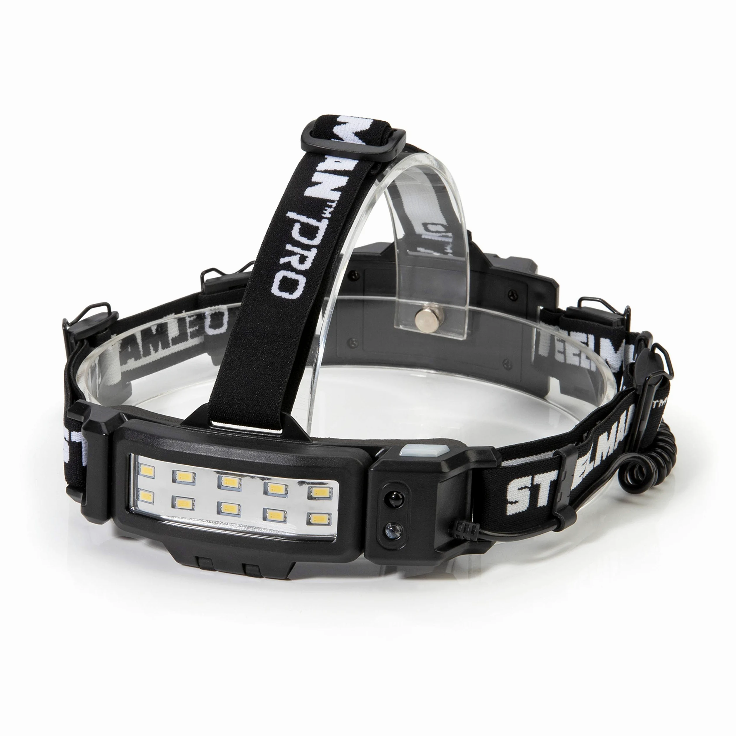 Steelman Slim Profile - Linterna frontal LED recargable activada por movimiento, 250 lúmenes, 3 ajustes de brillo, rango de 20 metros, resistente al agua