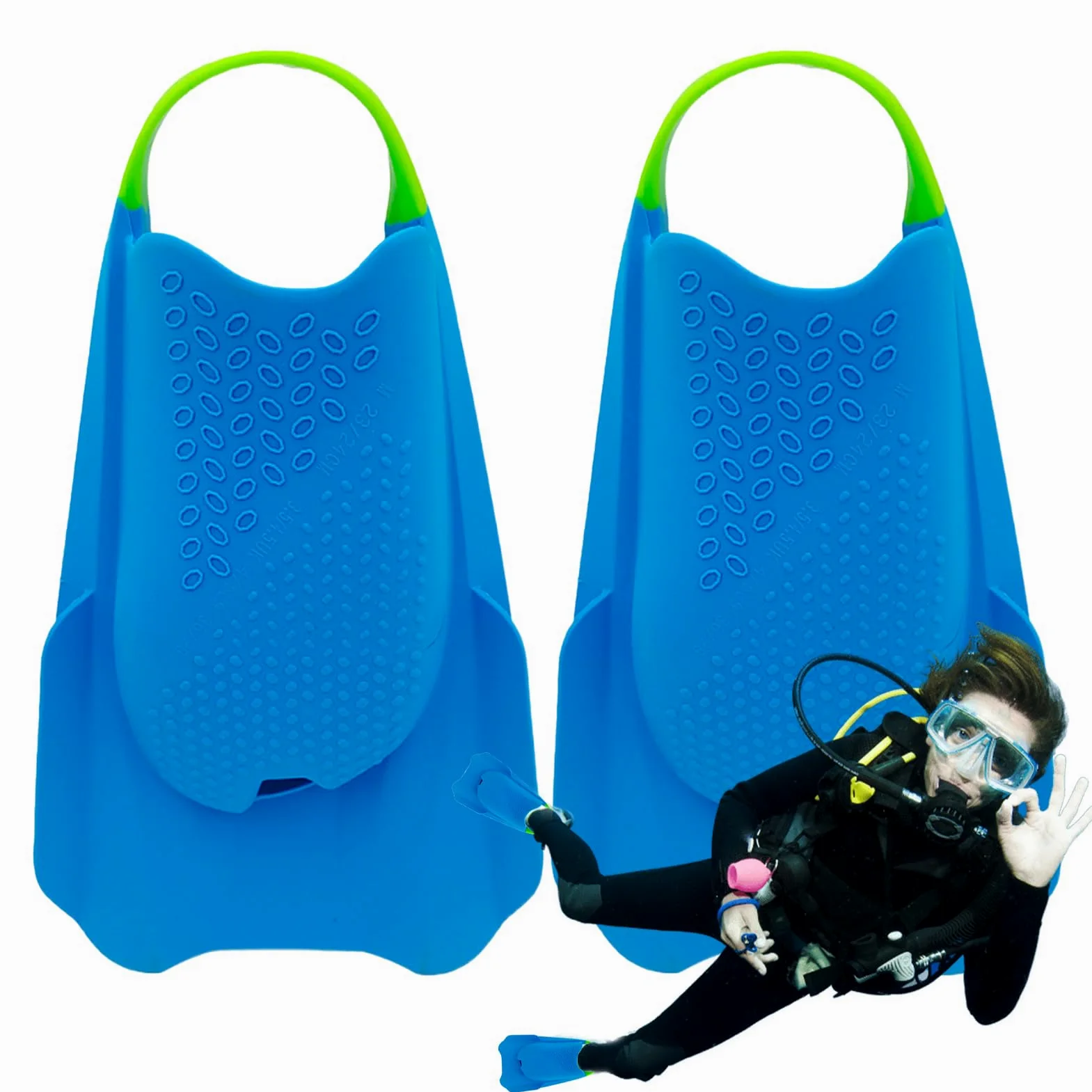 Aletas para Natación De Adultos Aletas Cortas Portátiles De Talón Abierto | Modelos Cortos Y Flotantes Para Hombres, Mujeres Y Principiantes En Piscina, Playa, Mar, Buceo, Esnórquel E