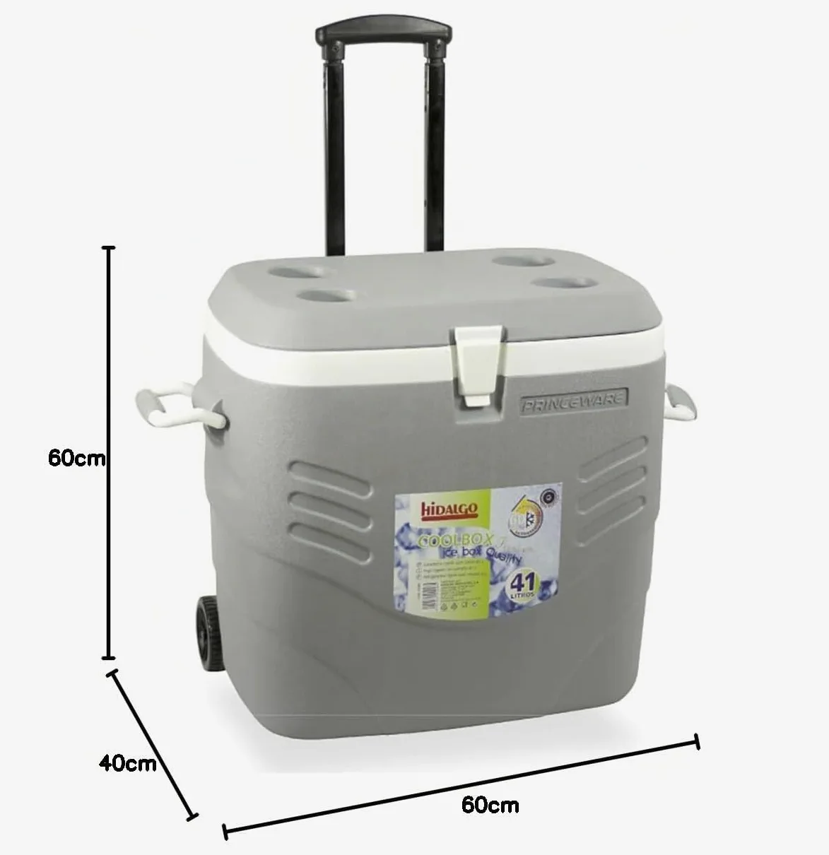 Nevera Portátil Rígida Hidalgo Premium Gris 41 L