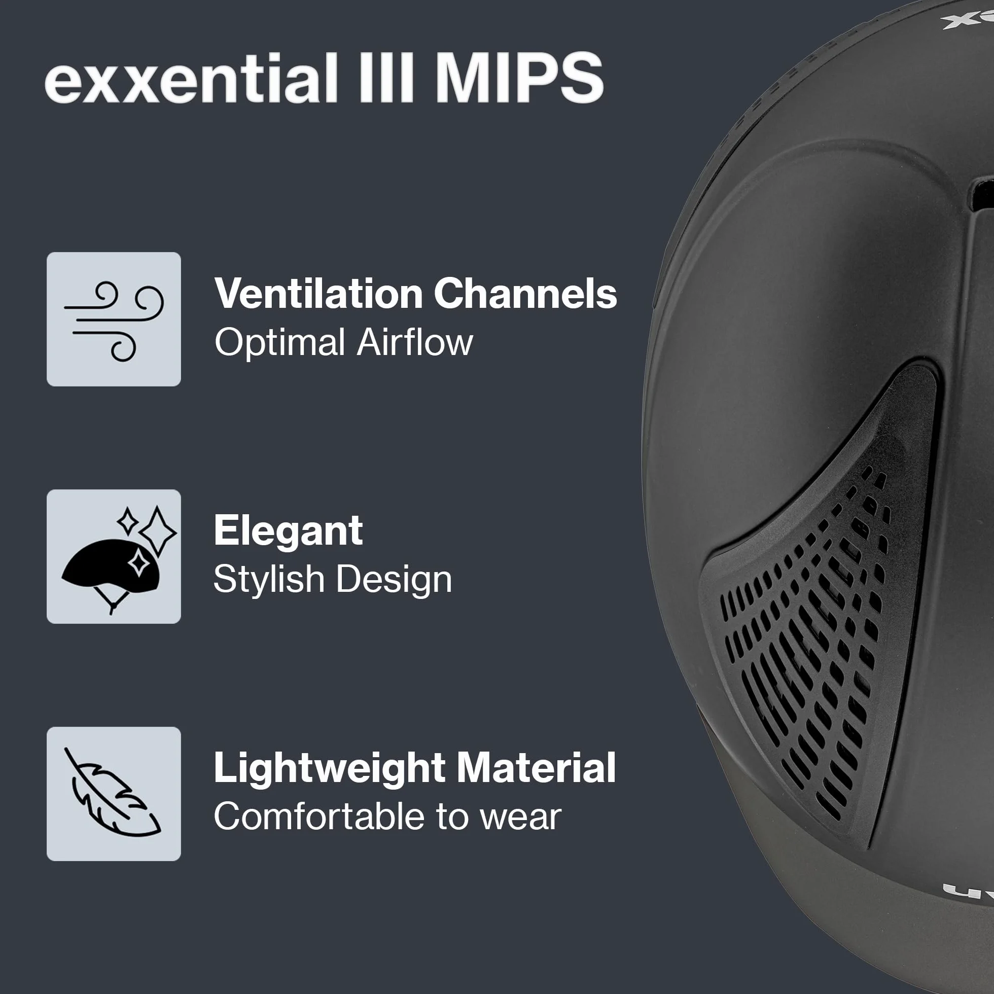 uvex Exxential III MIPS, Black Mat, L-XL