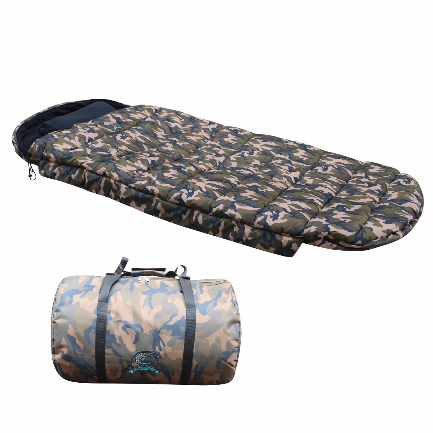Saco de dormir para pesca de carpas, 5 estaciones, forro polar con almohada, camping, senderismo, mochileros, viajes