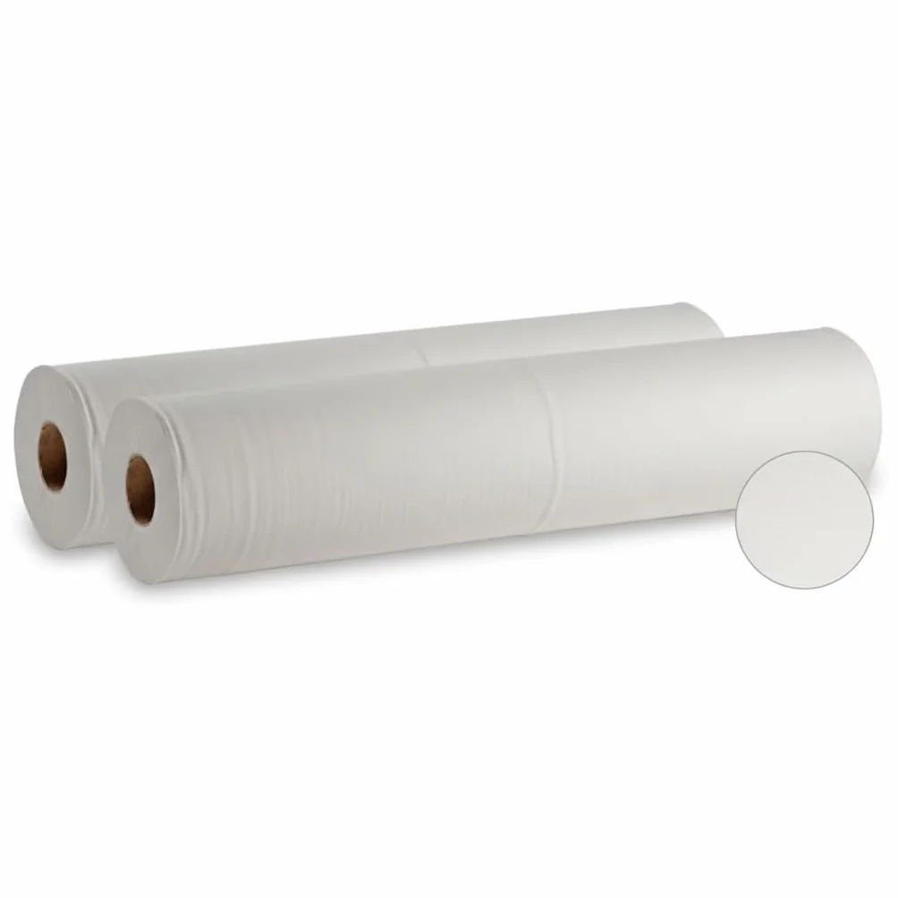 Rollo Papel Camilla con Precorte 50 m x 60 cm Celulosa Virgen 100% para Estética, Masaje, Clínicas