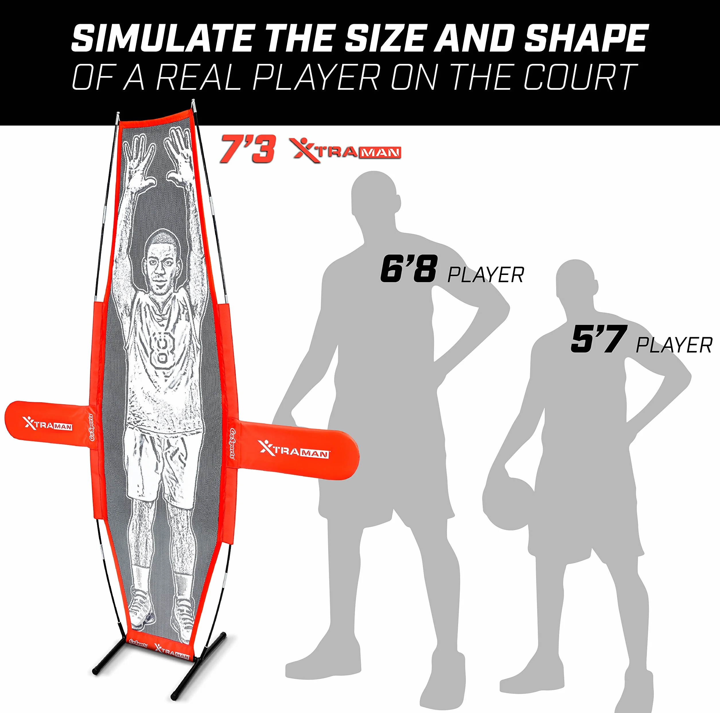 GoSports XTRAMAN - Maniquí defensor de entrenamiento para baloncesto