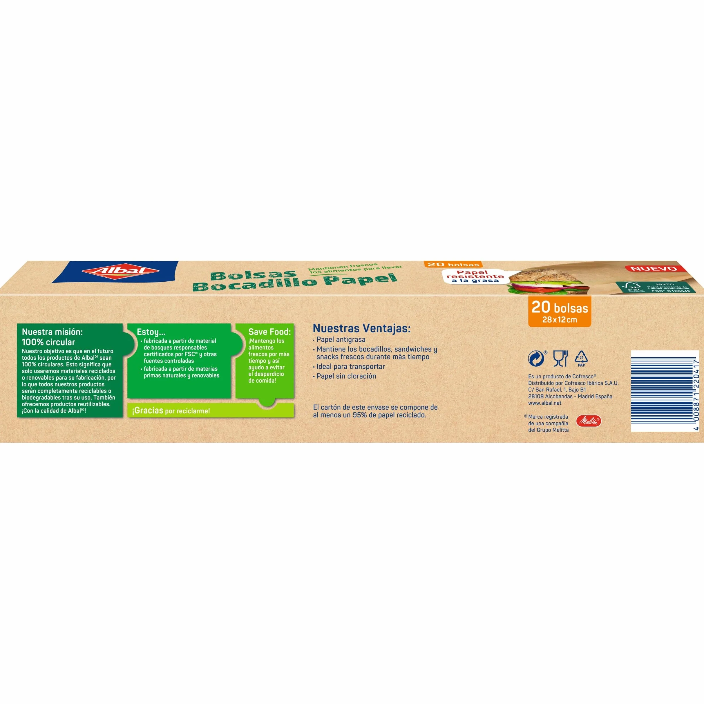 Bolsas de Papel para Bocadillo Albal®