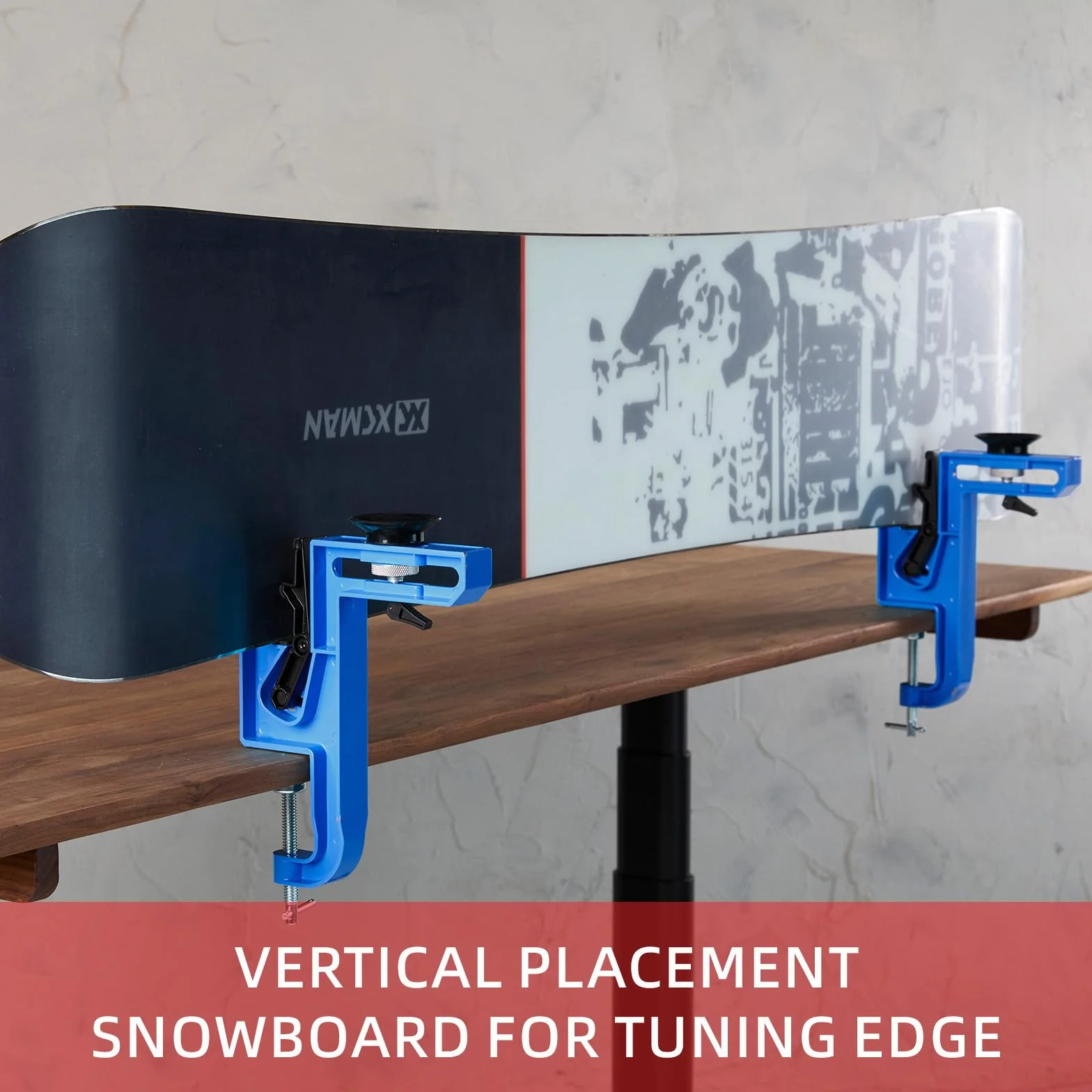 XCMAN Tornillo de banco de esquí y snowboard con ventosa de aluminio 2 piezas