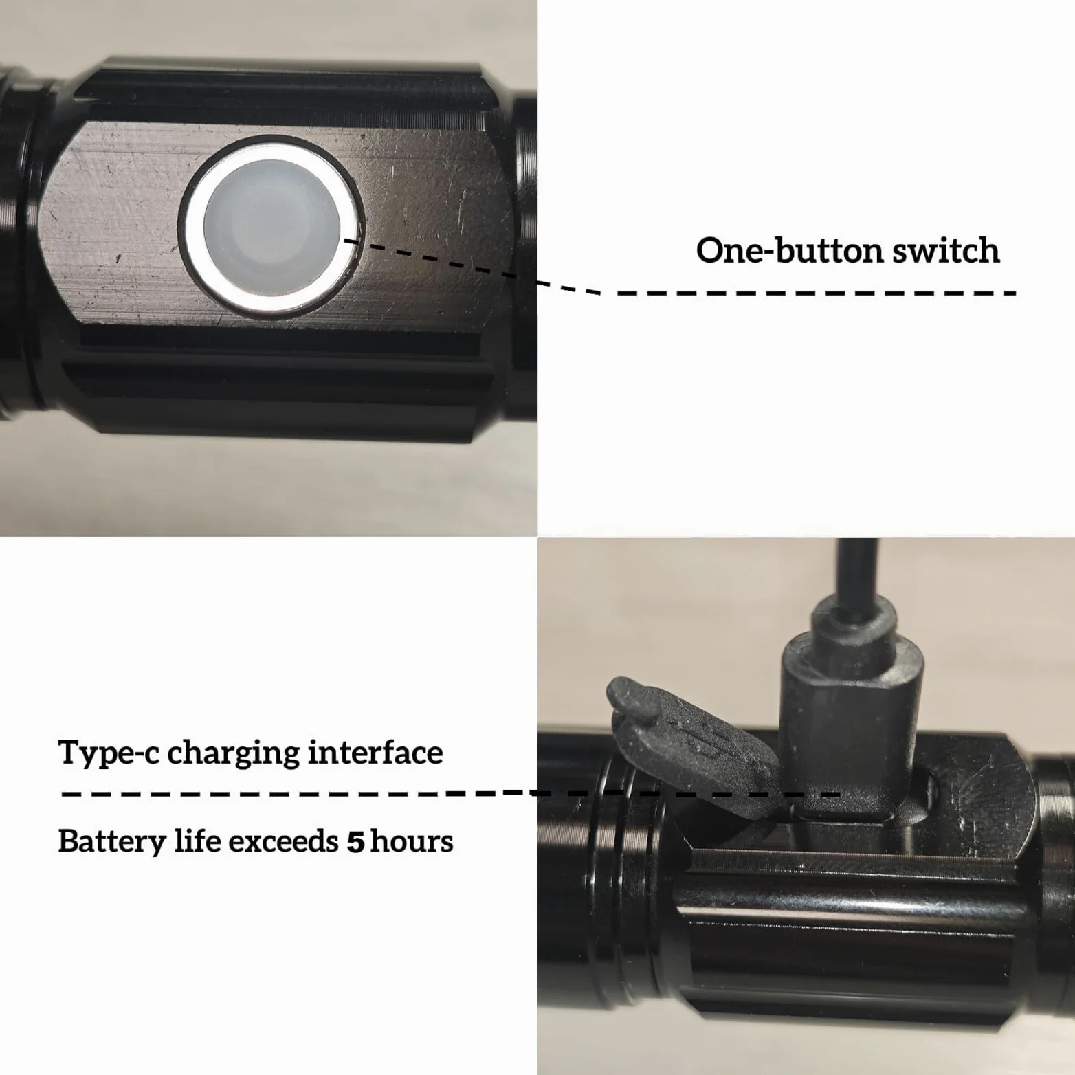 Bastones de senderismo LED recargables, bastones de senderismo plegables con linterna desmontable, multiherramienta de supervivencia, personal de senderismo iluminado para acampar nocturno, senderismo