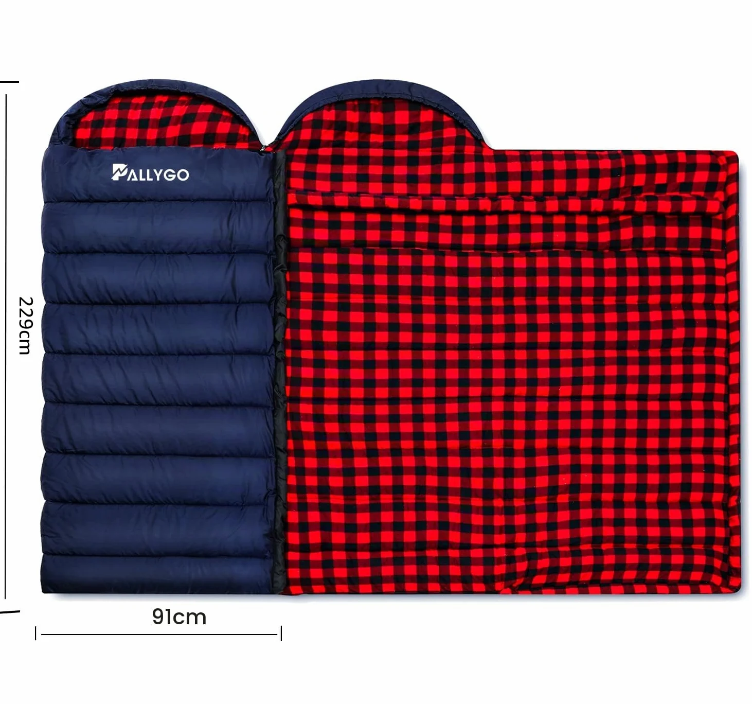 Saco de Dormir de Franela de algodón de 0 Grados para Adultos, Clima frío, Camping, Invierno, Cero Grados, Clima cálido, Grande y Alto