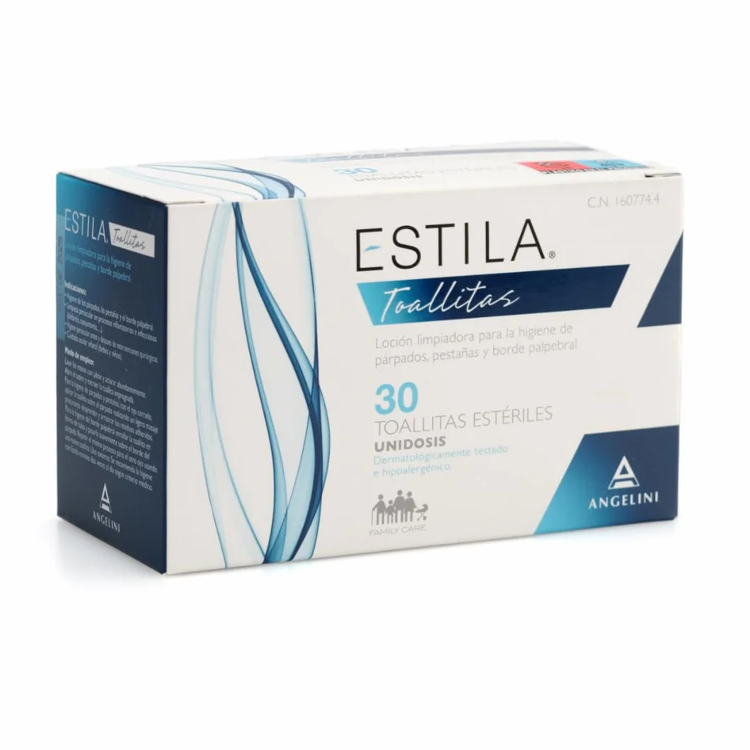 Estila Toallitas oftálmicas limpiadoras con Aloe vera y Hamamelis - 30 unidosis estériles