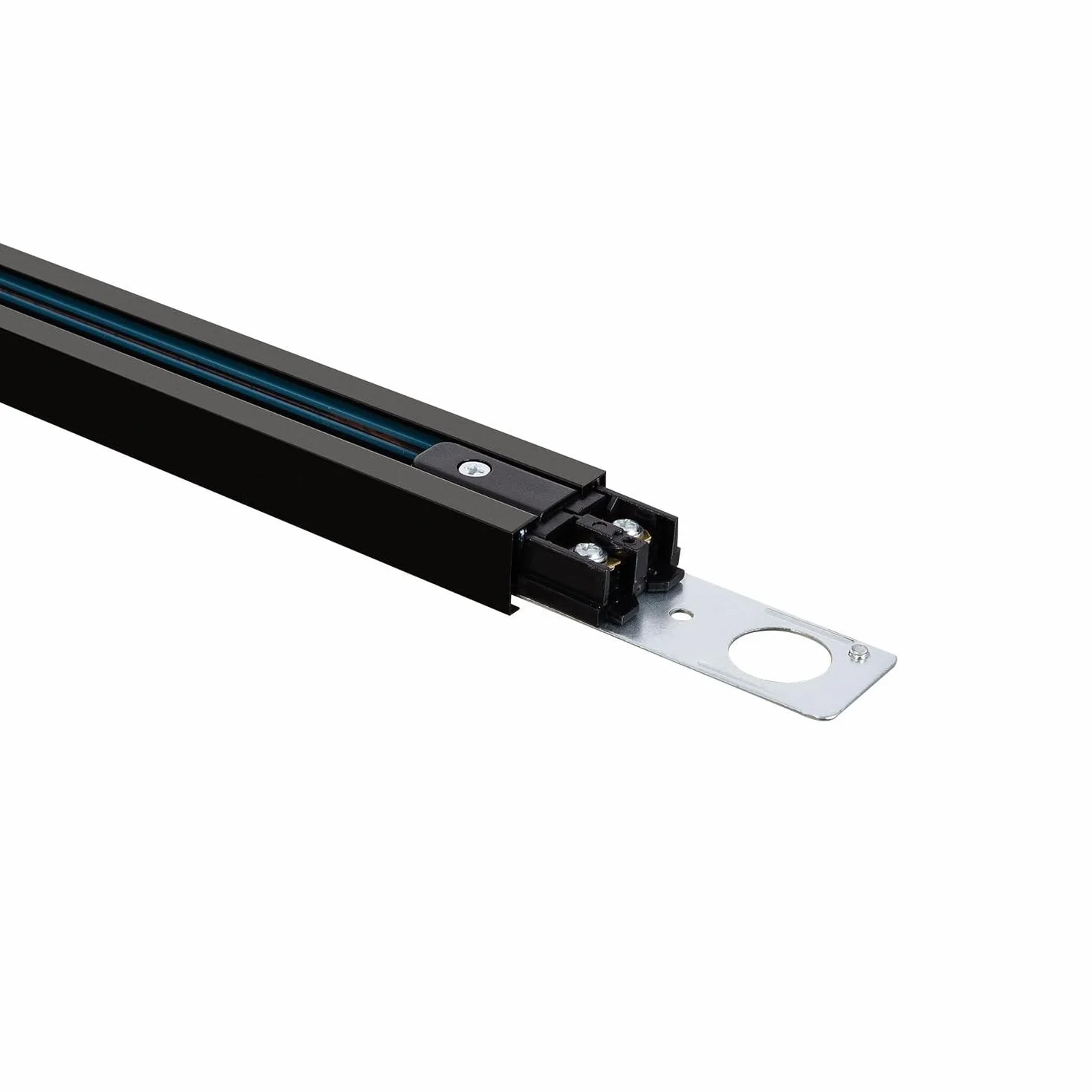 LEDKIA LIGHTING Carril Monofásico Aluminio 2 Metros Negro
