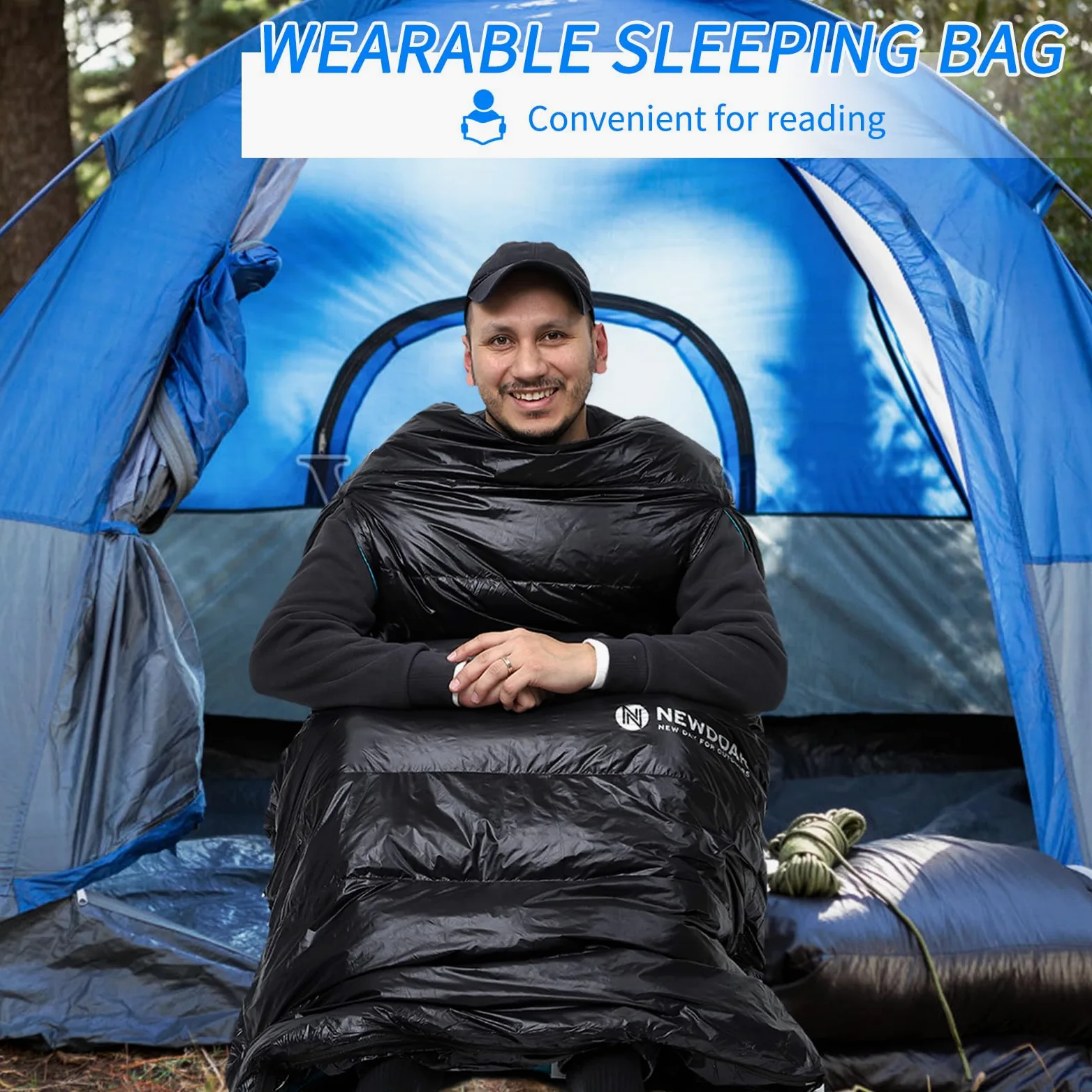 NewDoar Saco de dormir ultraligero para camping, 800 FP, plumón de pato blanco, ultra compacto, forma de momia, primavera, verano, otoño, senderismo y tienda de campaña (ponible)