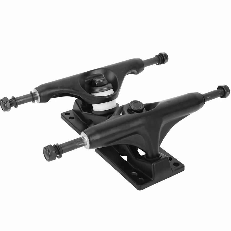Alomejor 2 Unids Camiones de Skate Profesionales, Puente de Dirección para Longboard, Transmisión por Correa, 4 Ruedas