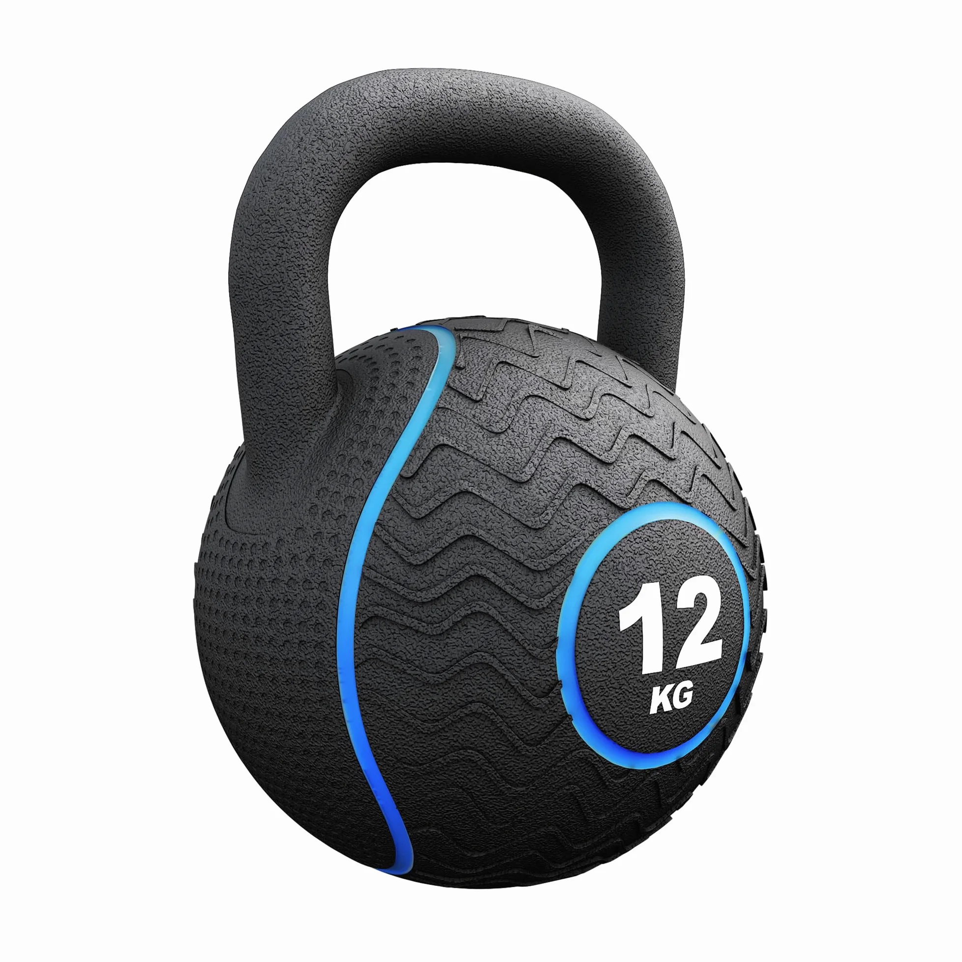 GORILLA SPORTS® Kettlebell de goma, núcleo de arena de hierro y revestimiento de goma, mango ergonómico, 4 kg hasta 20 kg, entrenamiento de fuerza y funcional
