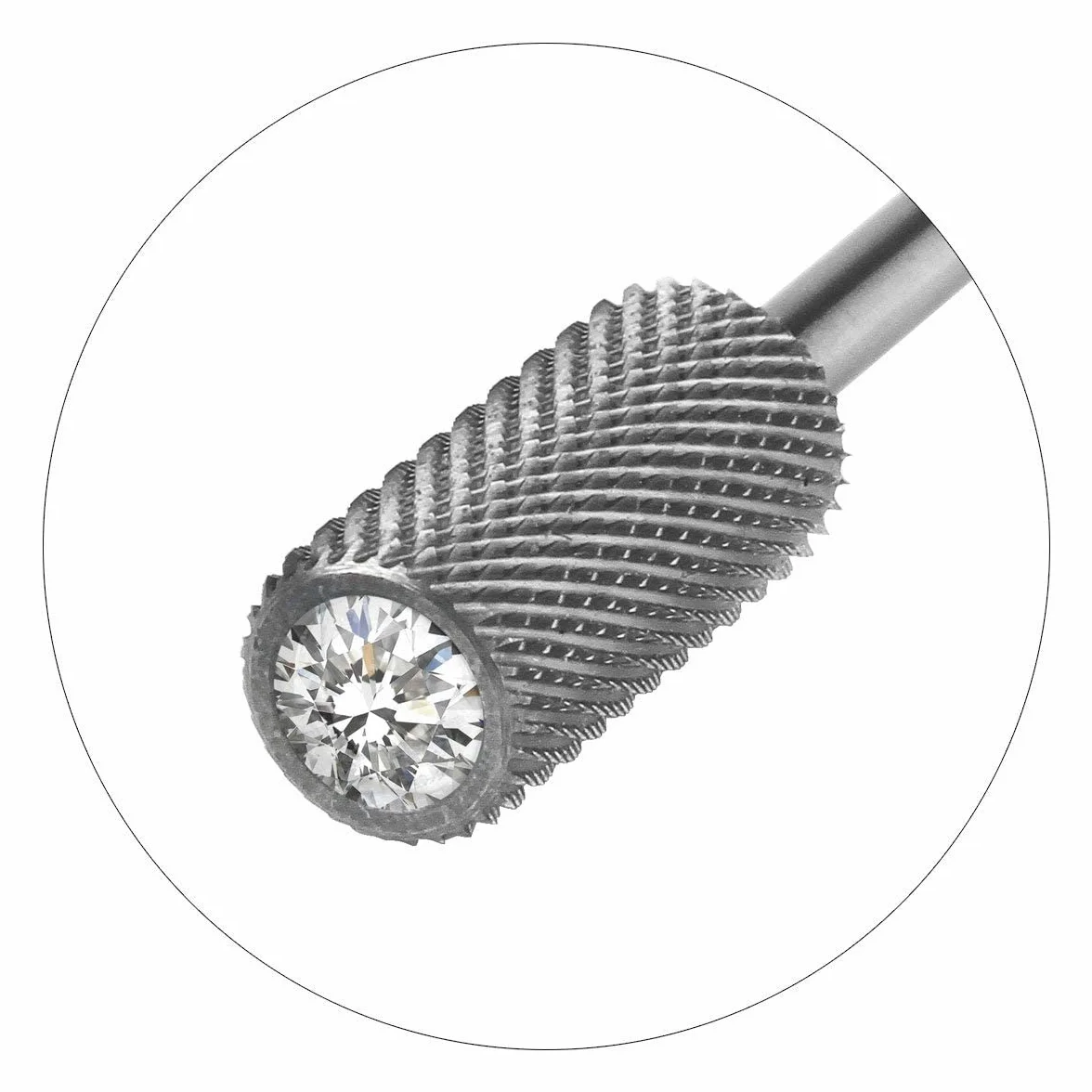 JCMaster Broca Cilíndrica Carburo Tungsteno Manicura Pedicura Callosidades Fresa Torno Uñas Cristal