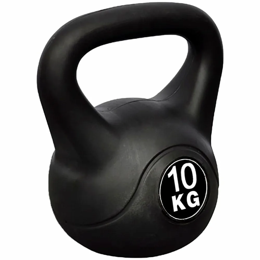 Kettlebell - Pesa rusa (10 kg, con revestimiento de plástico)