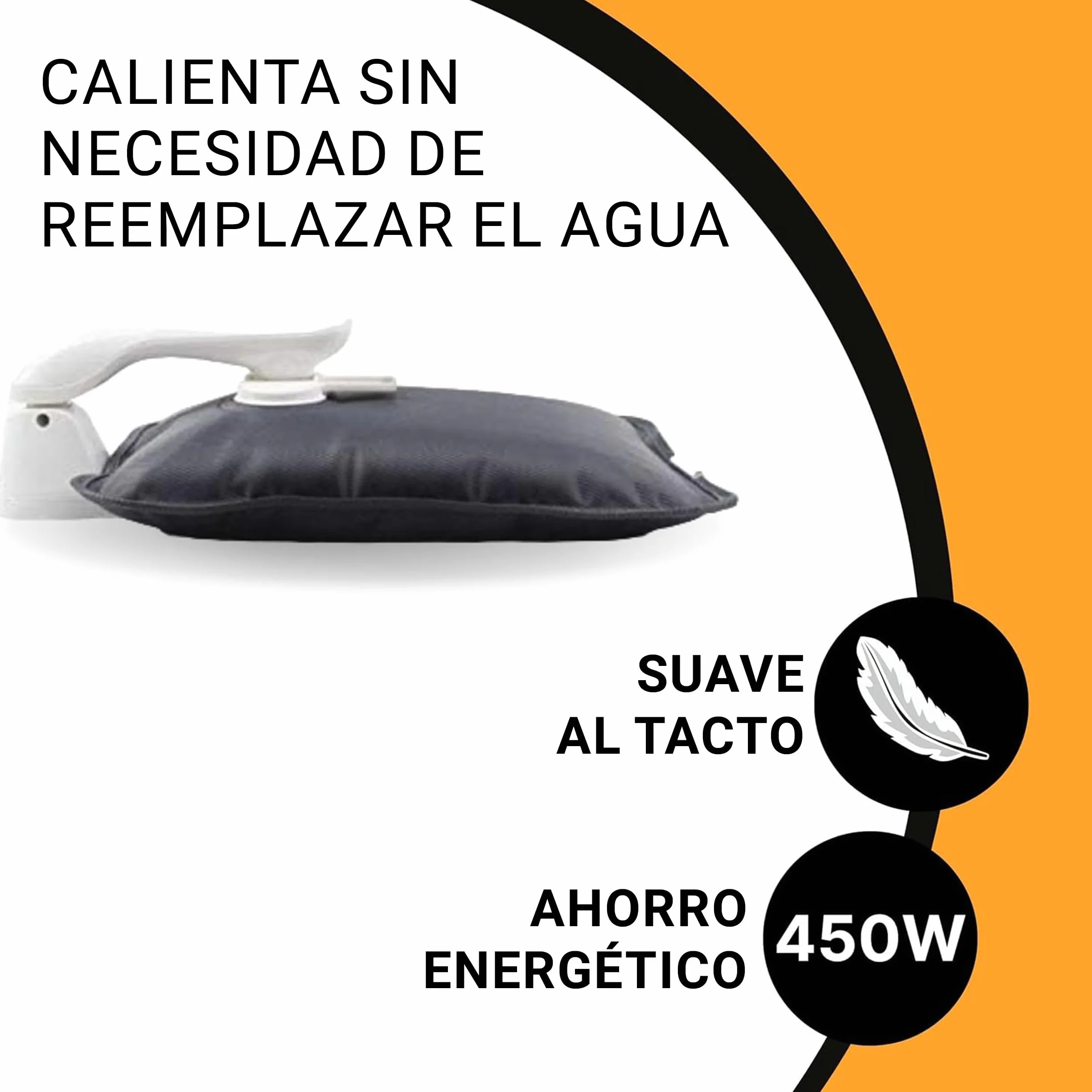 ELETTROCASA Bolsa de Agua Caliente Eléctrica Teporino 6h Calor Recargable Lista en 10 Minutos