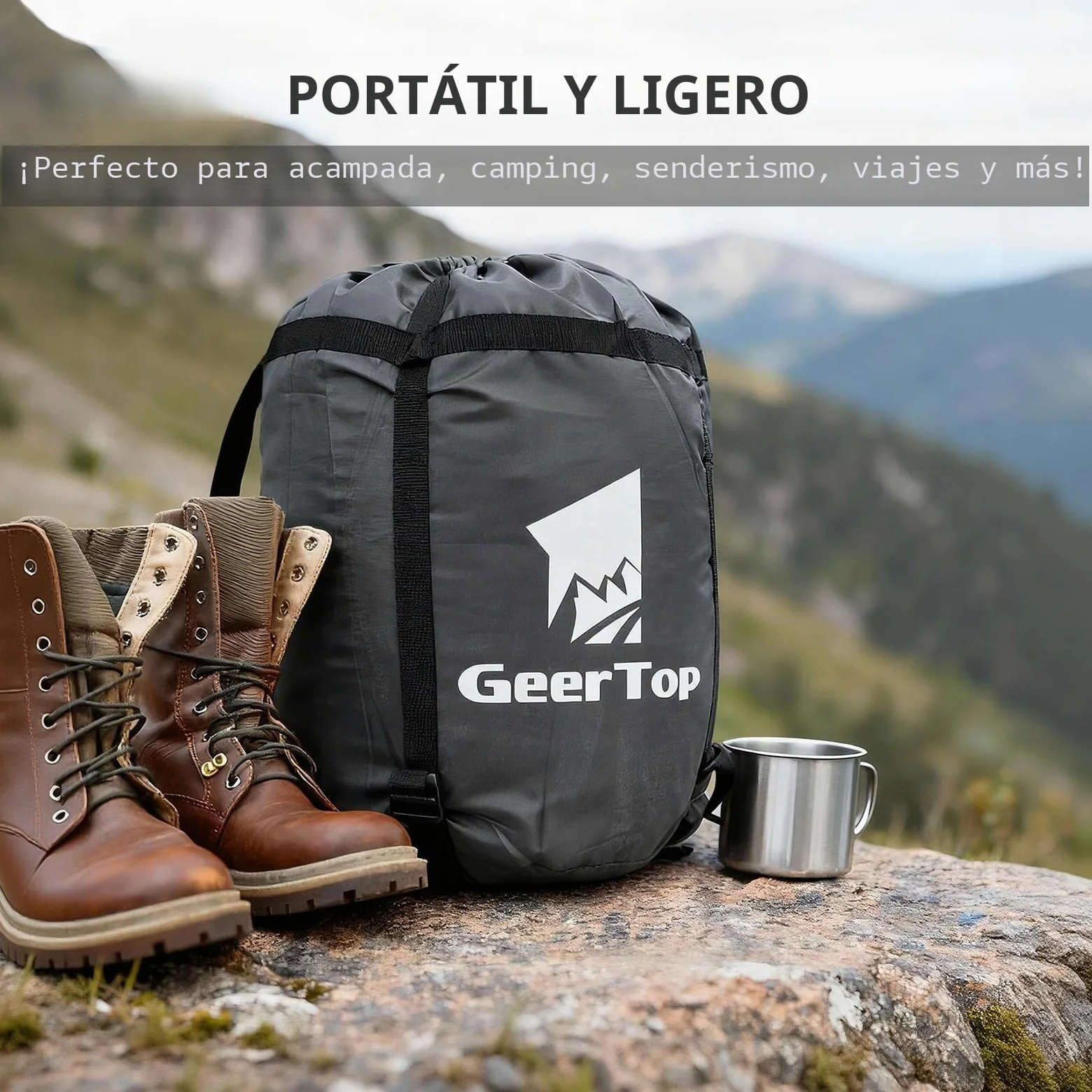 GEERTOP Saco de dormir doble para 2 personas, doble saco de dormir para adultos, para camping, mochilero, senderismo, con dos fundas de almohada y edredones