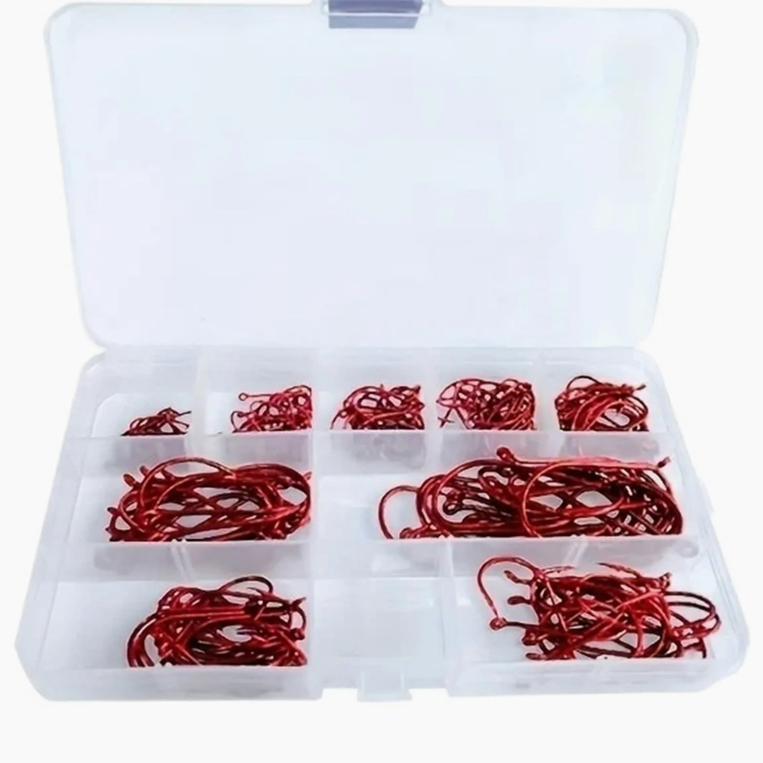 Anzuelos de Pesca 180 Juegos de Cajas anzuelos Pesca Pulpo Rojo, con 9 Modelos Diferentes, Cada Modelo Contiene 20