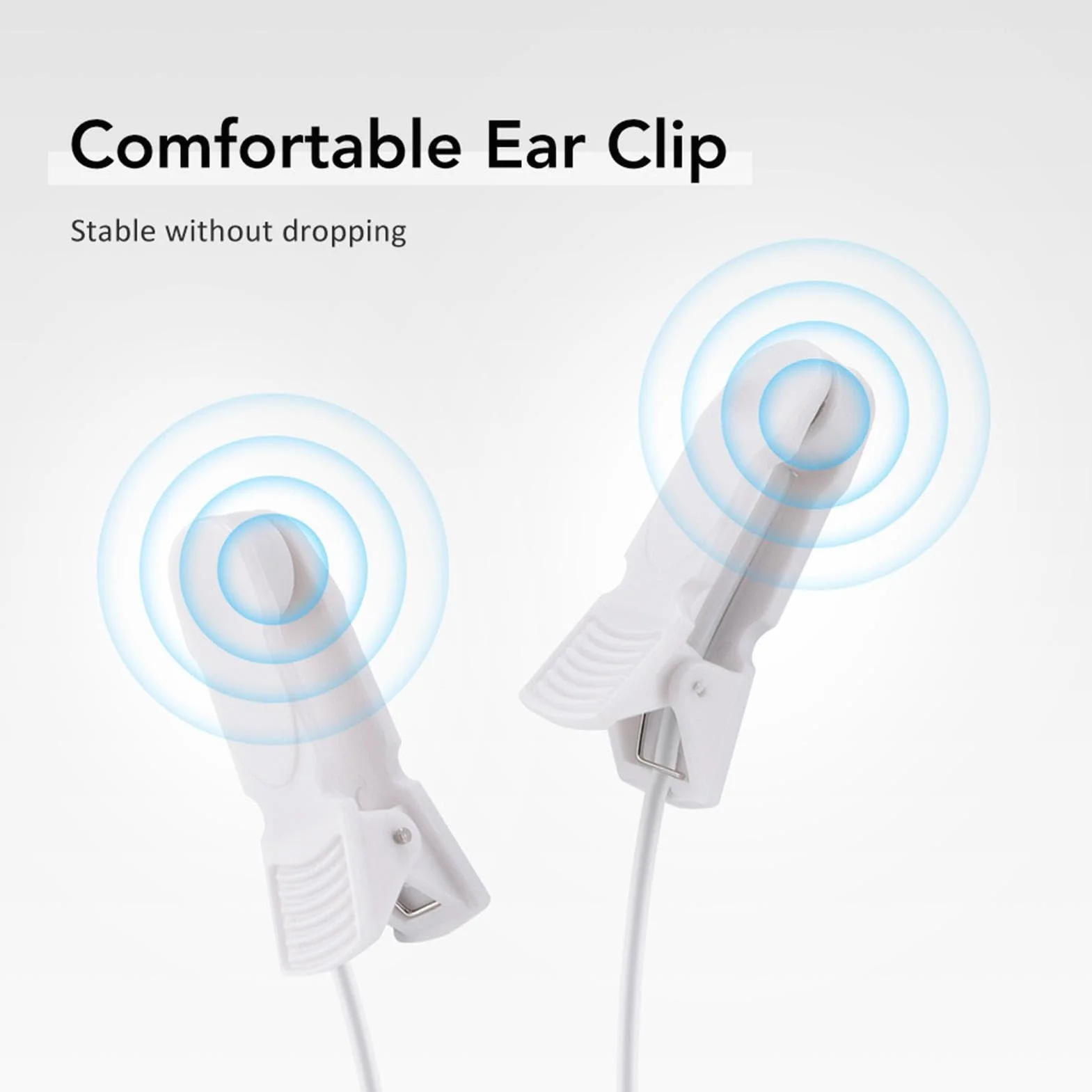 Máquina de relajación portátil de acero inoxidable ABS con clip para la oreja, 7 x 4,5 x 2 cm
