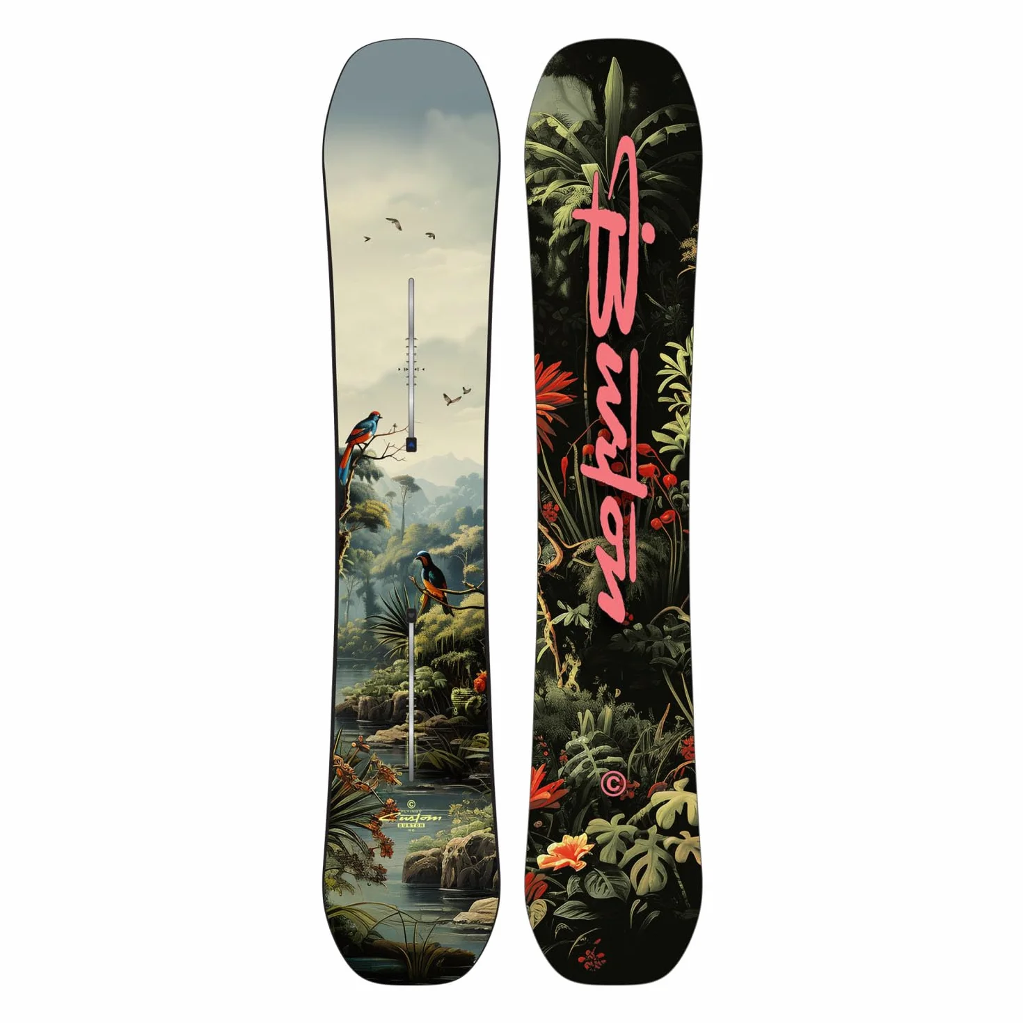 Burton – Tabla de snowboard Custom Flying V Jungle para hombre, talla 162 ancha, color verde