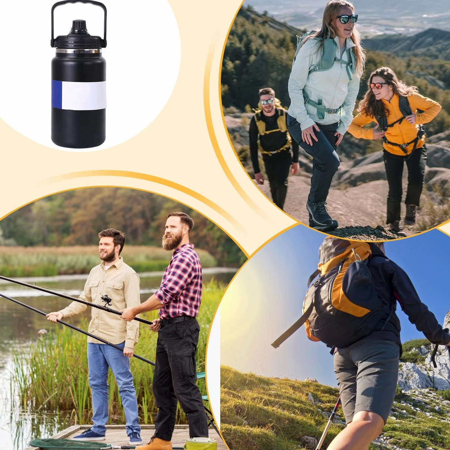 Termo Isotérmico Termo Al Vacío De 4 Litros | Botella De Agua De Acero Inoxidable Para Gimnasio Senderismo Escuela Viajes Camping Ciclismo Deportes Y Actividades Al Aire