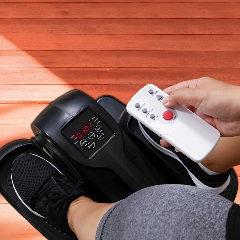 GLOBAL RELAX® | EKA Stepper Auto Pedaleador automático bidireccional | Panel de Control y Mando | Ejercitador de piernas con Varios Niveles de Intensidad