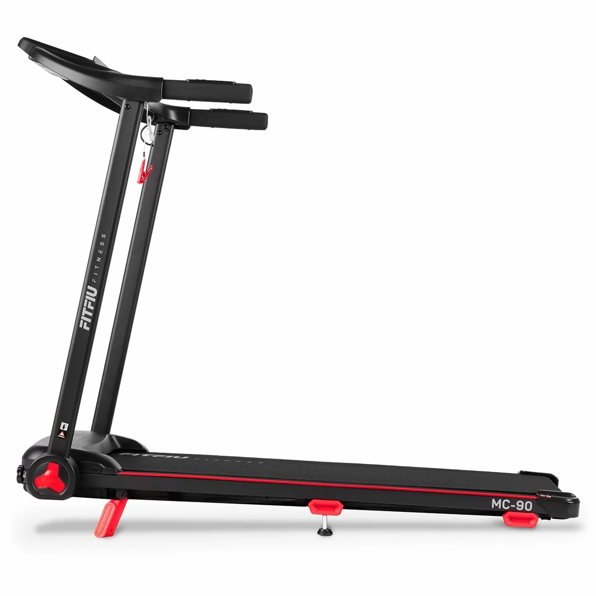 Cinta de Correr Plegable FITFIU Fitness Inclinación 9% y Velocidad Ajustable 14 km/h Conectividad App y Altavoces Integrados 12 Programas y Motor 2.0 HP con Soporte para Tablet MC-90