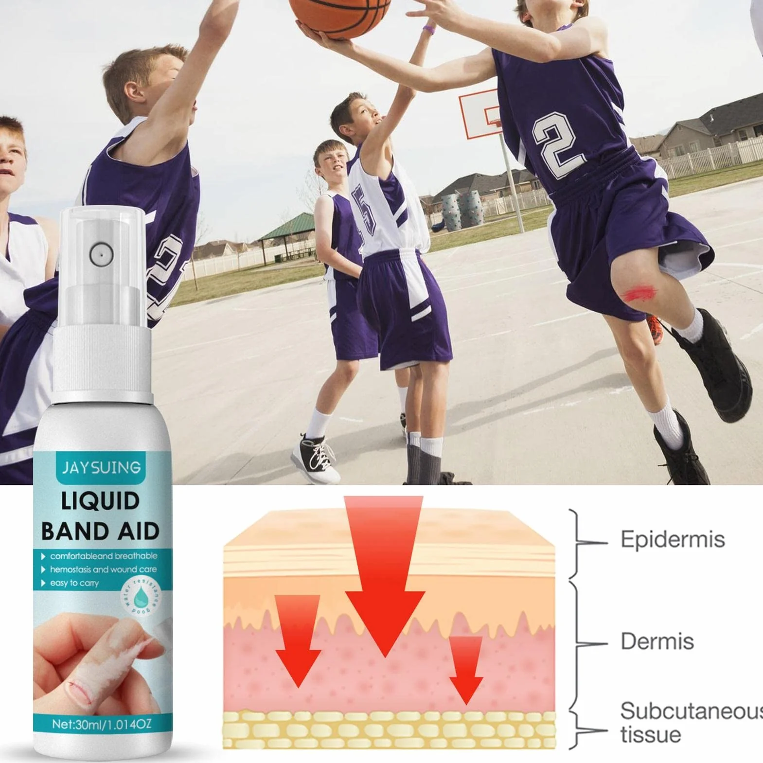 Yeso Líquido Bandage Spray 30ml Impermeable Transpirable Secado Rápido Película Protectora Heridas