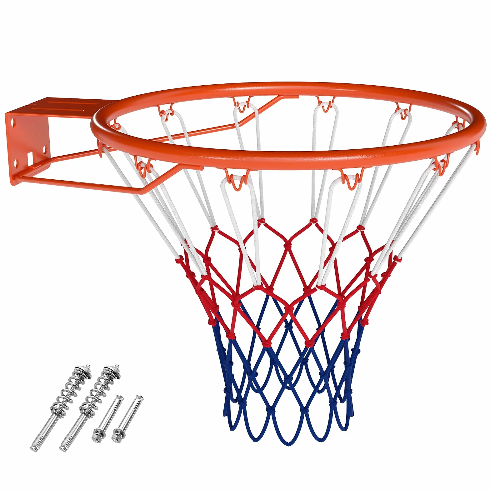 COSTWAY Aro de Baloncesto de 45 CM, Doble Resorte, Canasta Pared, Basketball Hoop Interior y Exterior
