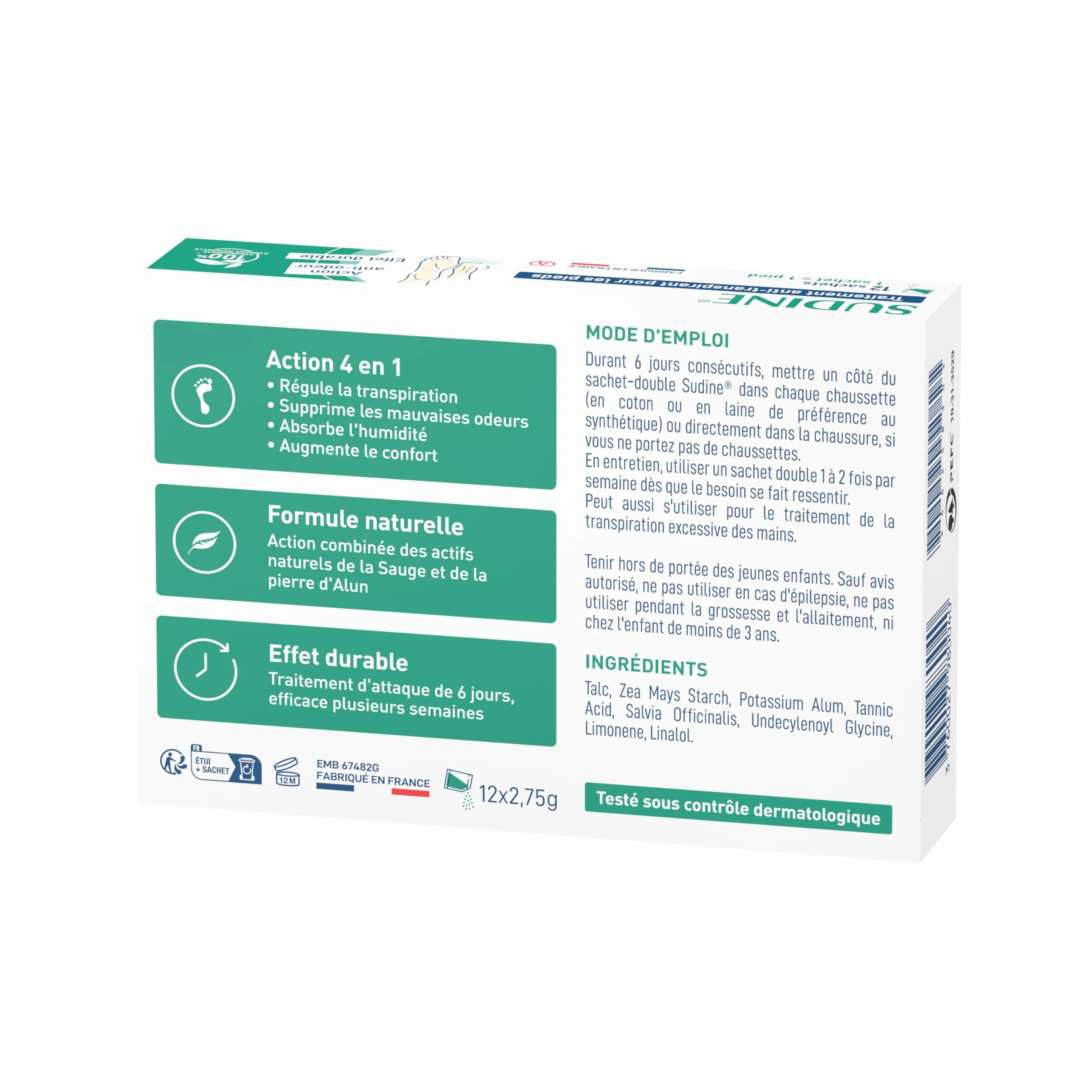 Sudine Polvo Antisudor Caja 6 Bolsas Dobles