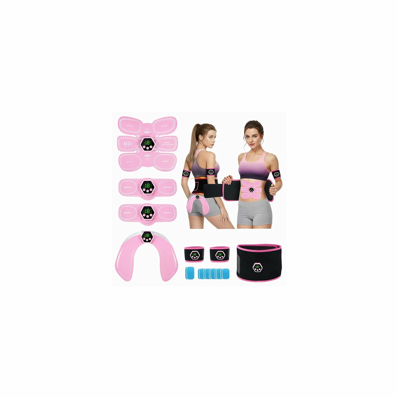 Electroestimulador Muscular EMS 6 Modos 19 Intensidades AB Brazo Pierna Gluteos