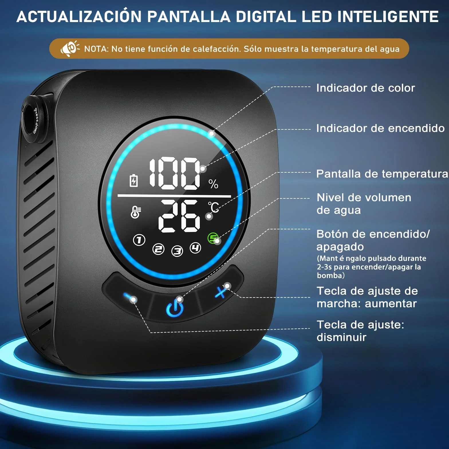 Spopal Ducha Portatil Camping, [Pantalla Temperatura] 8000mAh Recargable Ducha Camper, Modo de 5 Velocidad, 180Min de Larga Duración, Ducha Electrica para Acampar, Hacer Caminatas, Duchas para Perros