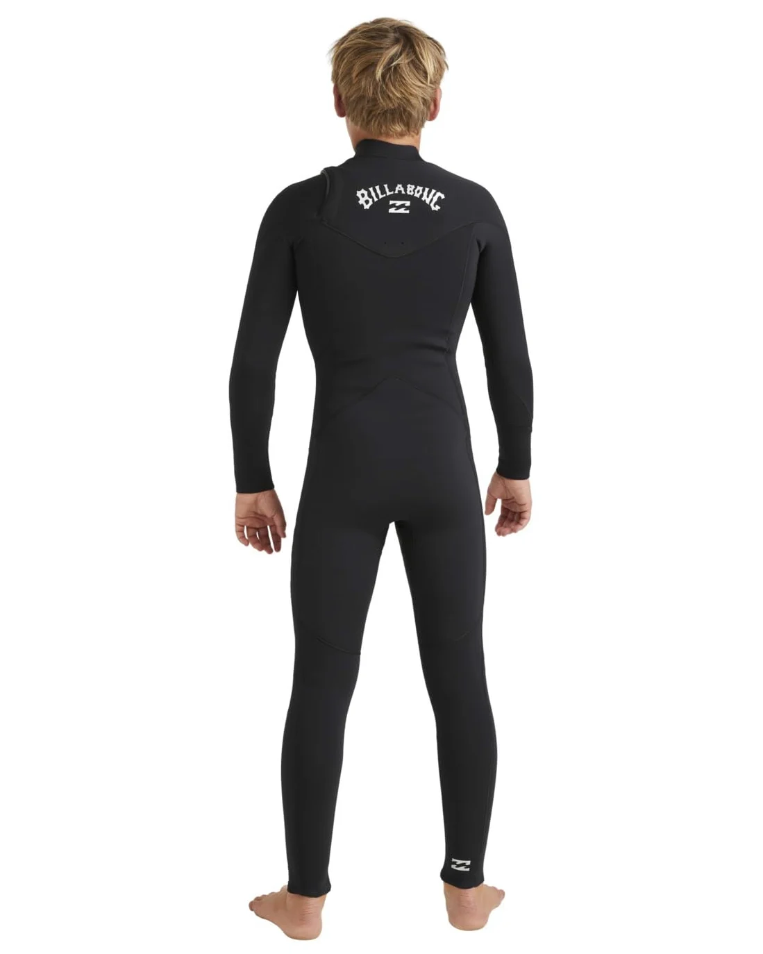 BILLABONG Traje de Neopreno Junior Foil de 5/4 mm con Cremallera en el Pecho - Negro - Manga Larga - Tipo de Espuma de Neopreno: Espuma Lite, parcialmente reciclada