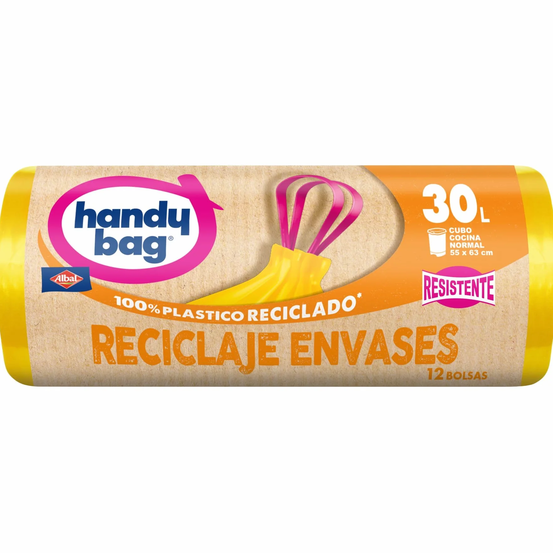 Bolsas de basura reciclaje 30L 12 unidades resistentes antigoteo autocierre triple capa plástico reciclado