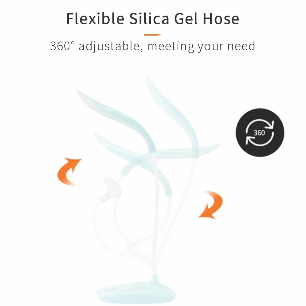 Lixada Lámpara de Escritorio LED Recargable USB Portátil Manguera Flexible Control Táctil