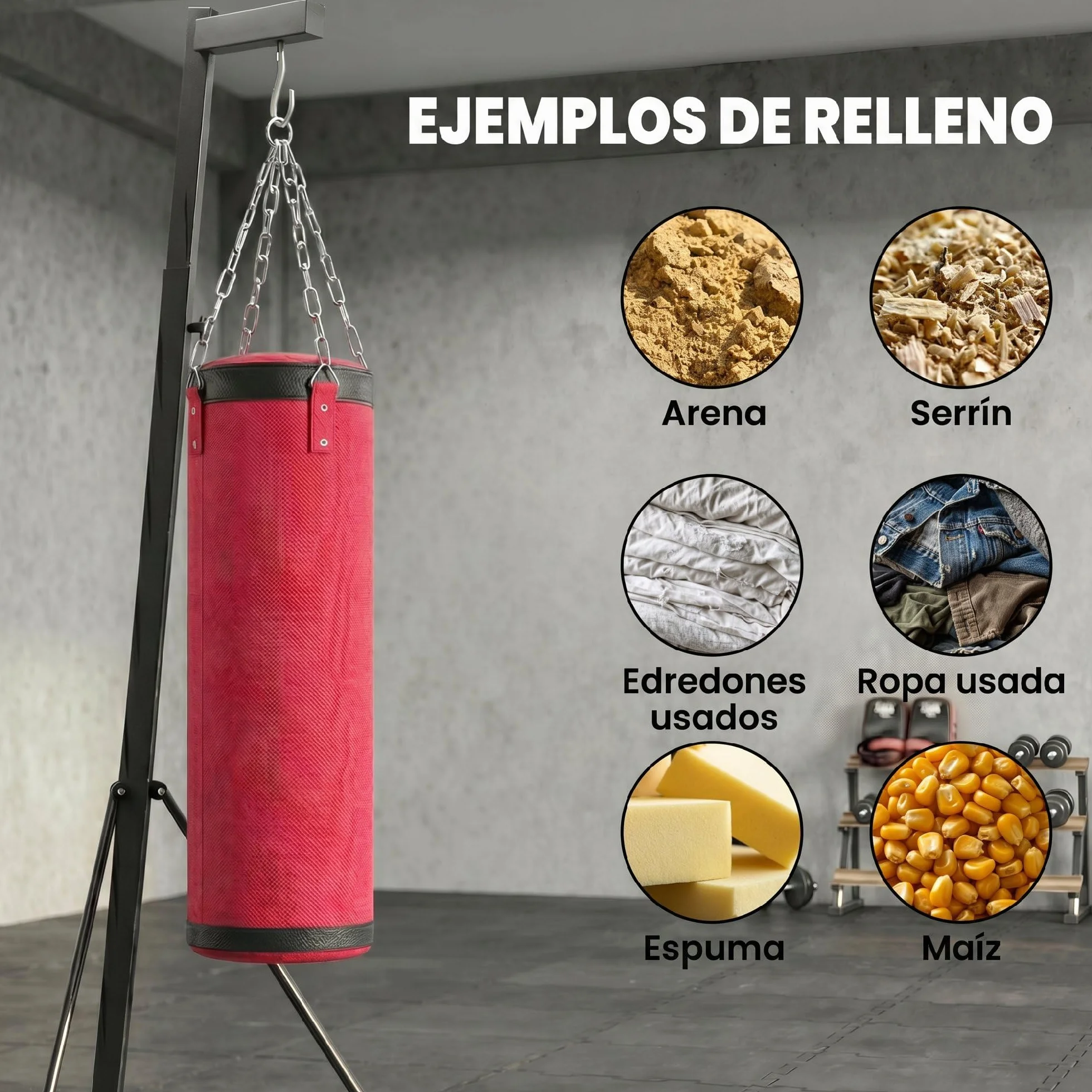 SPORTNOW Soporte para Saco de Boxeo de Pie de Acero, Soporte para Bolsa de Boxeo con Altura Ajustable 175–220 cm y 185–231 cm, Base Pesada y Bolsa de Arena, Entrenamiento para MMA, Gimnasio en Casa