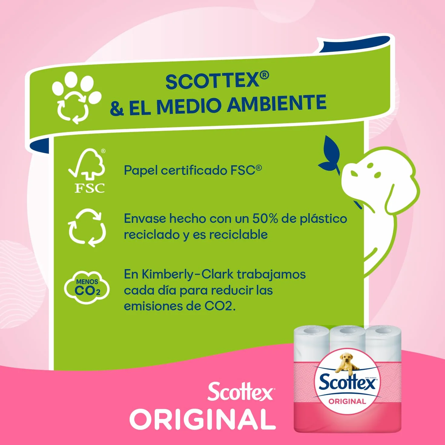 Scottex Original Papel Higiénico 96 Rollos 6 Paquetes 16 Rollos Dos Capas