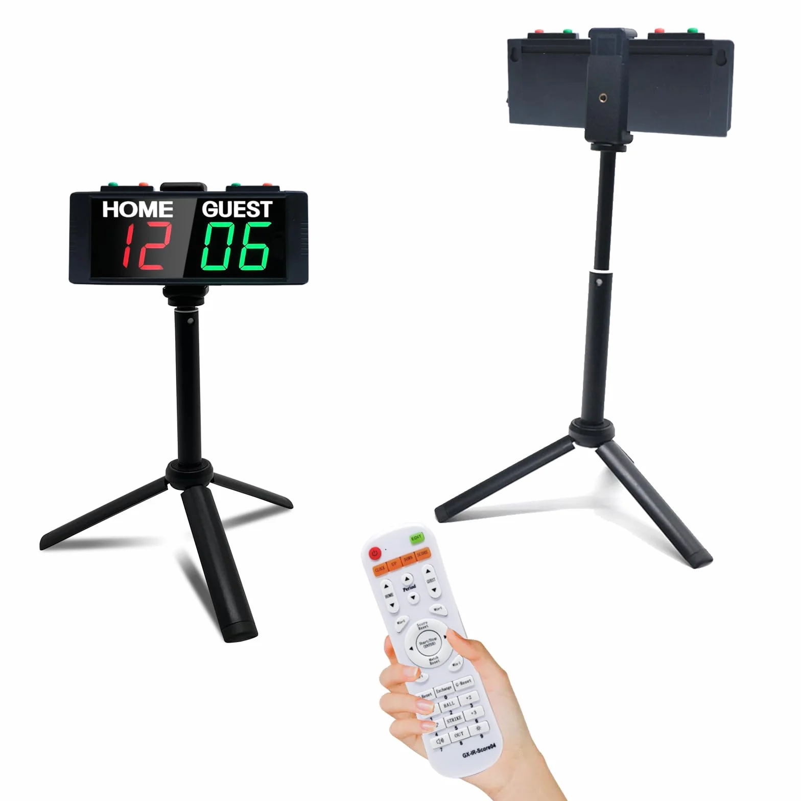 Marcador Digital LED Portátil con Temporizador y Control Remoto para Juegos de Patio