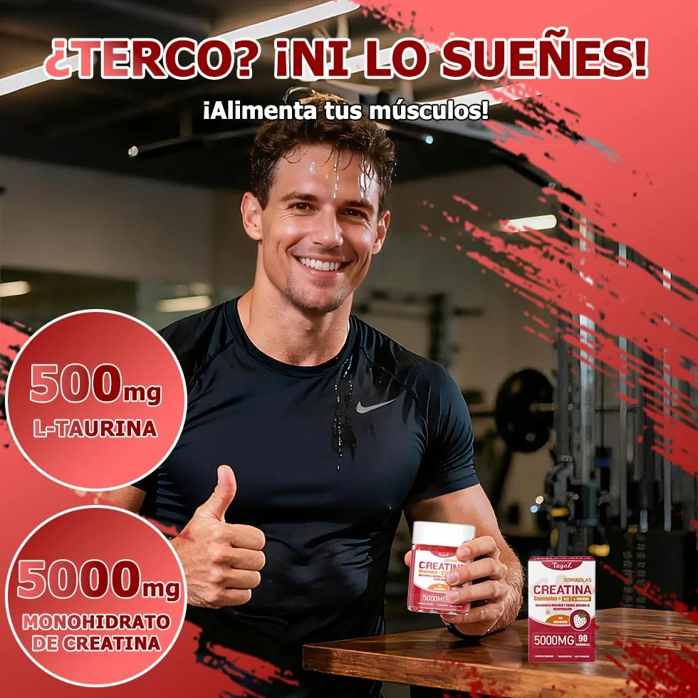 Gominolas de Creatina 90 Unidades 5000mg Monohidratada Veganas