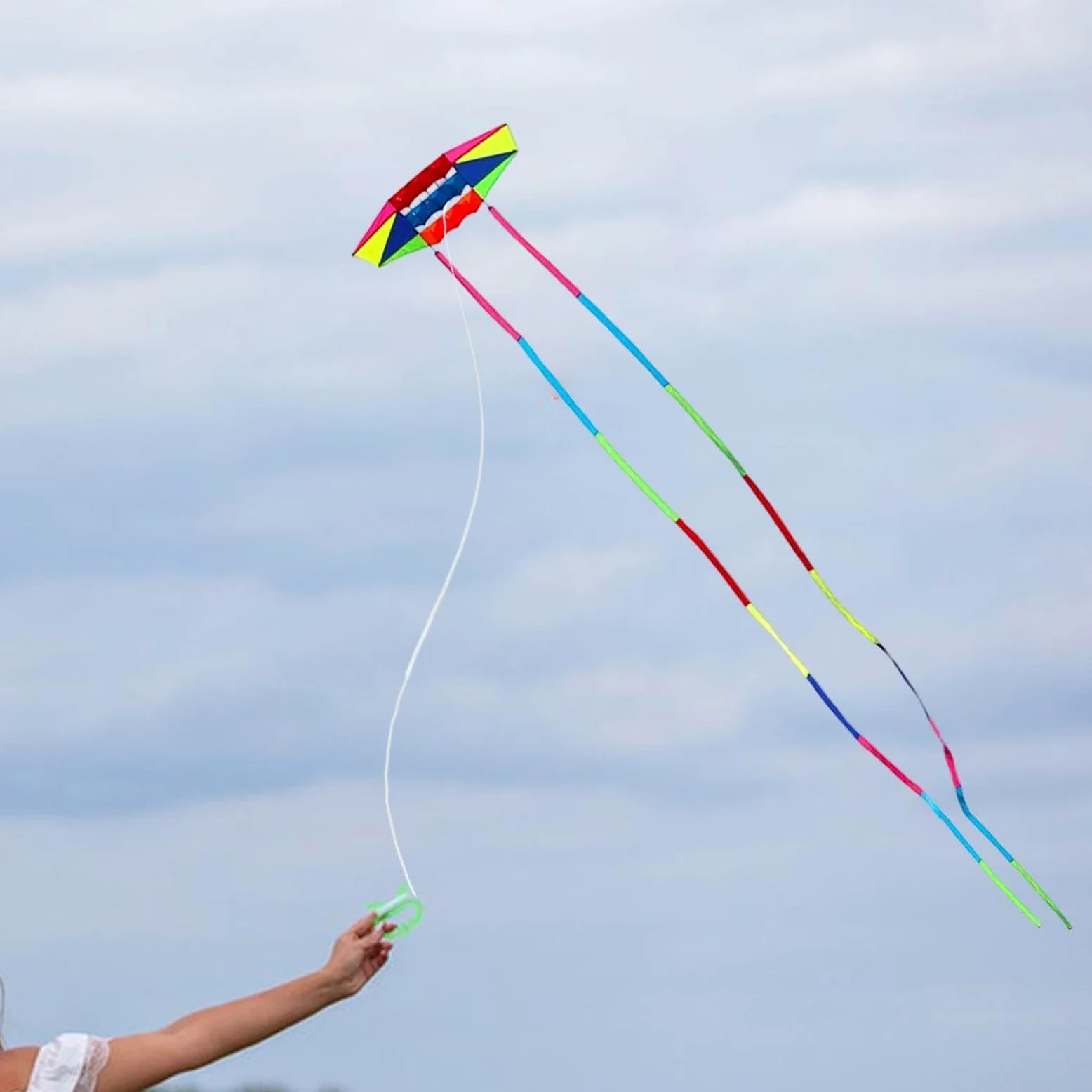 Cometa Colorida para Niños Y Adultos, Juguete Volador Grande para Jardín, Patio Trasero Y Pradera.