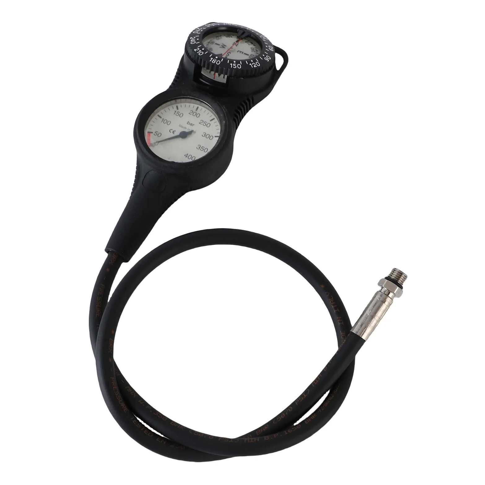 Yctze Combo de Medidor de Presión de Buceo con Pantalla clara: Instrumento de Unidades Múltiples Monitoreo de Presión y Profundidad Subacuática, Suministros Livianos y de Buceo Recreativos