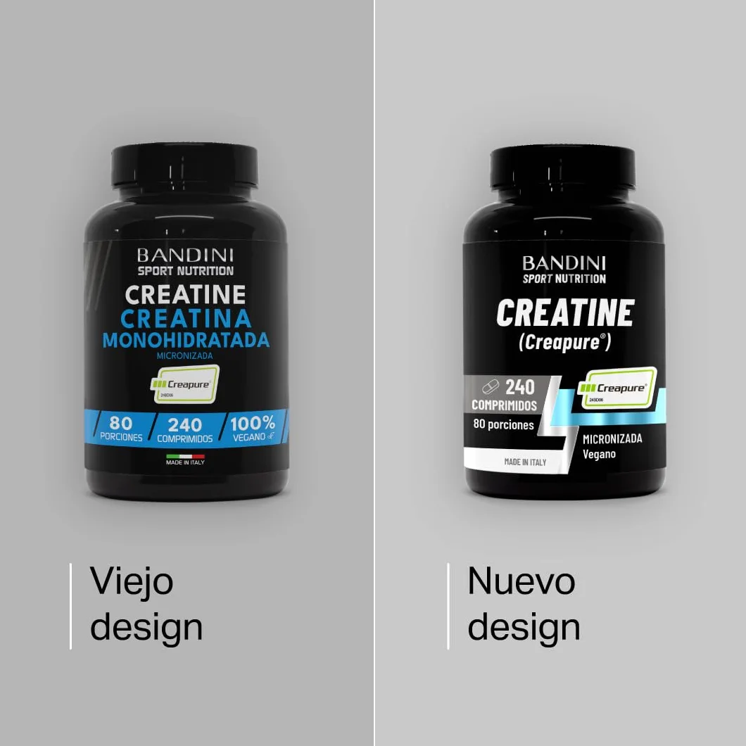 Bandini Creatine CREAPURE Monohidrato 240 Comprimidos Suplemento Deporte Gimnasio Vegano