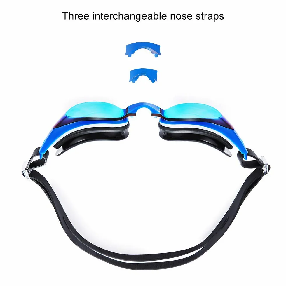 Gafas de natación, gafas de natación con lentes anti niebla para mujer niños Hombres, gafas de natación, -5, Azul