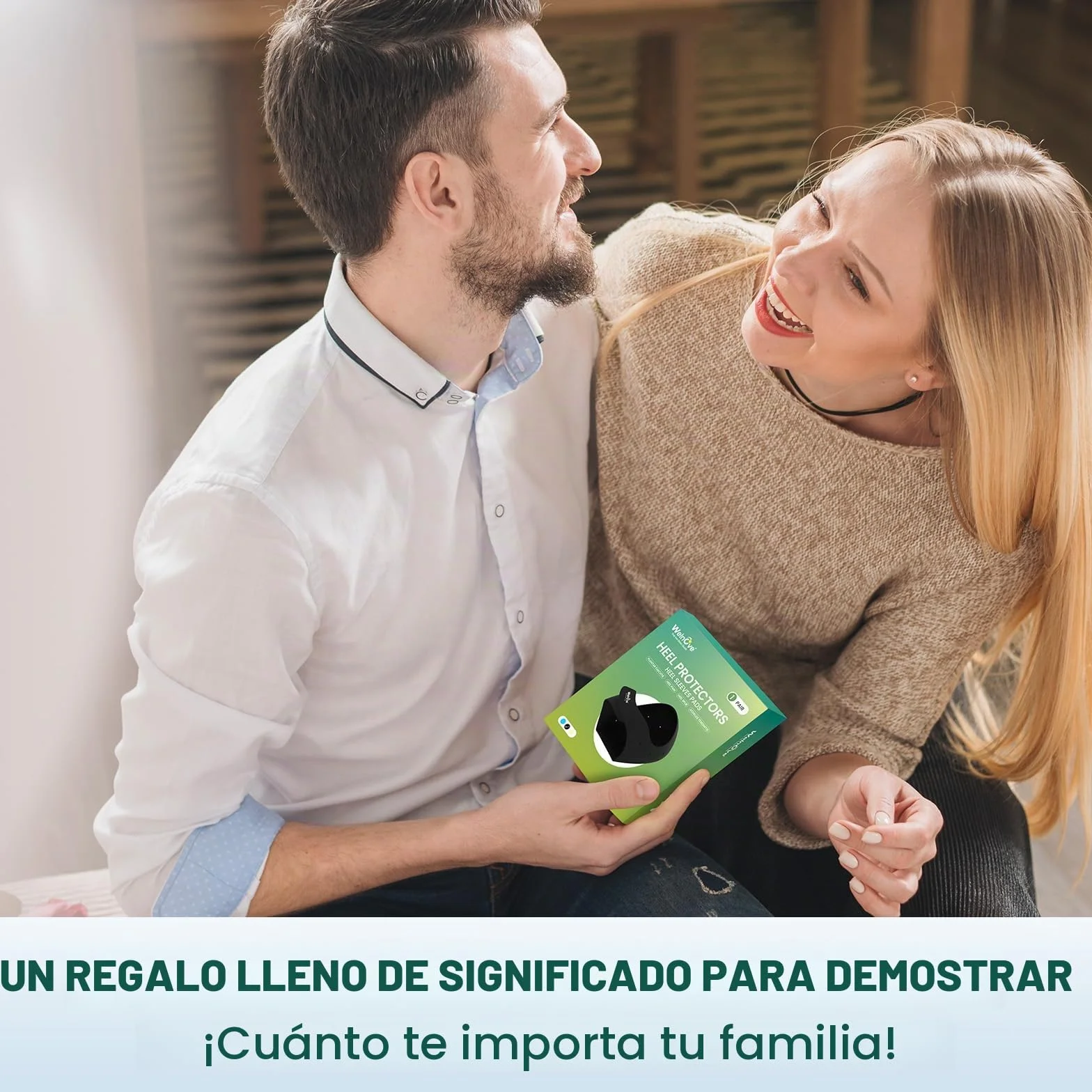 Welnove Protector de talón para fascitis plantar, talón de gel mujer hombre espolones plantillas tendinitis Aquiles Negro Large EU 42-47