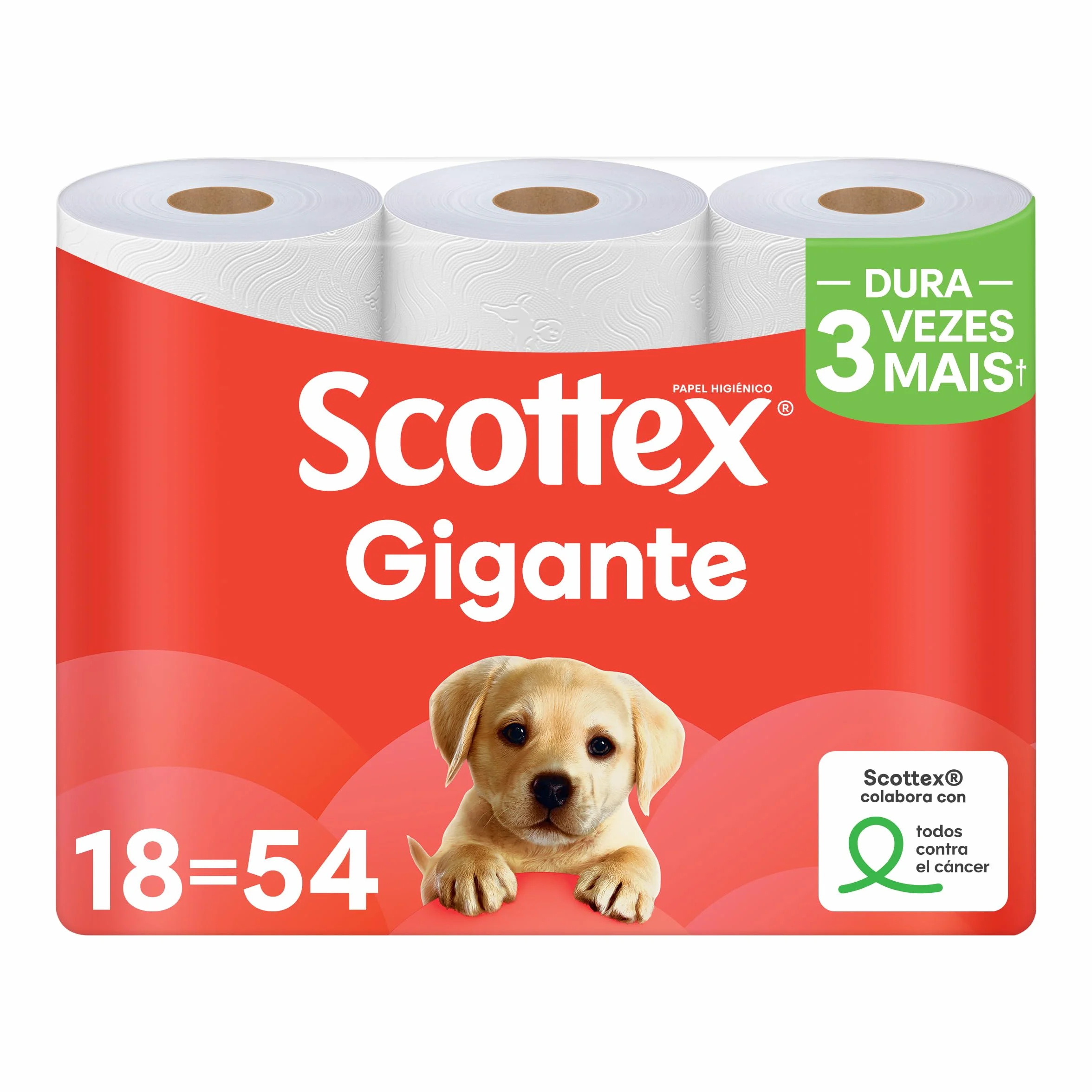Scottex Gigante Papel Higiénico Seco 18 rollos
