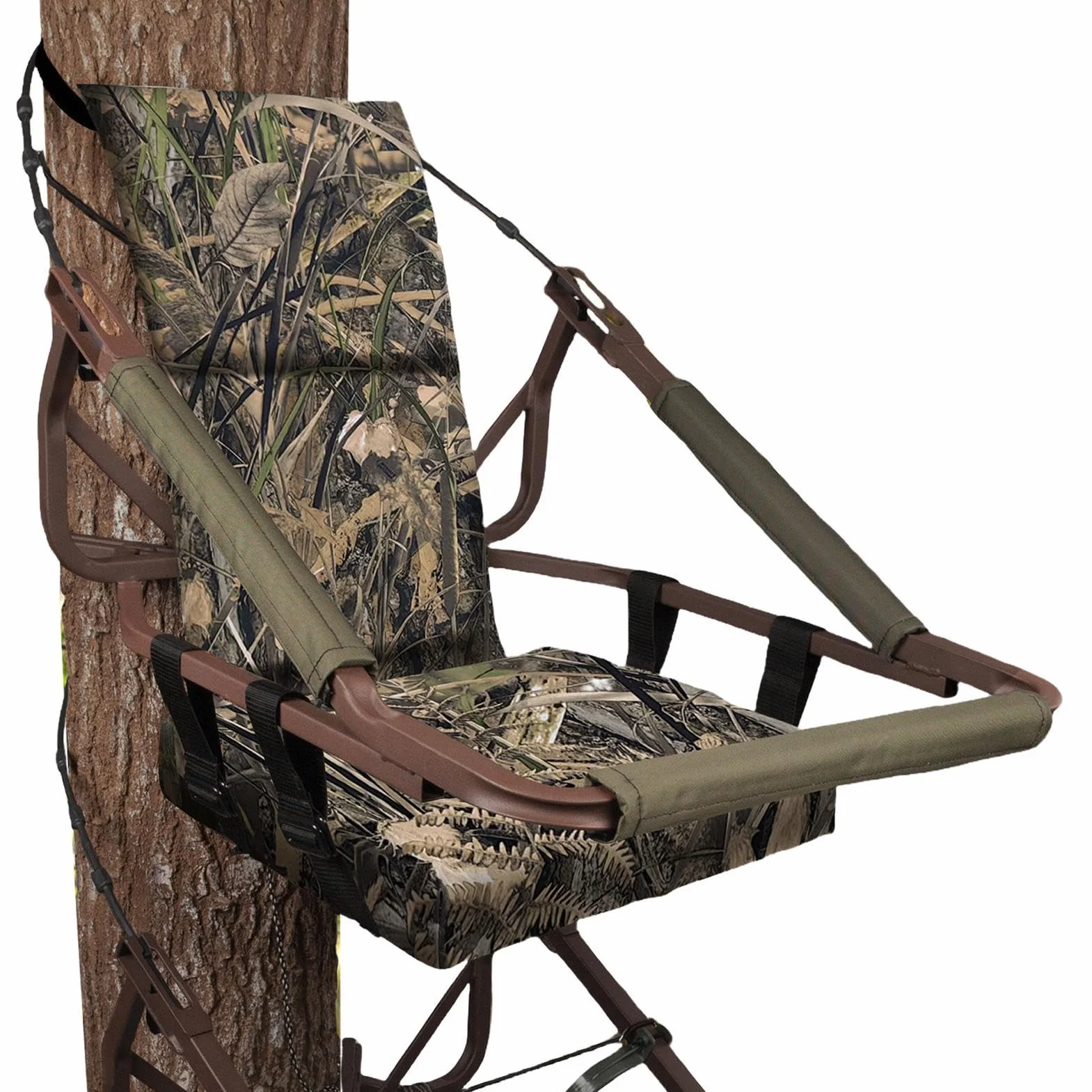 Asiento de soporte para árbol, asiento de caza desmontable, cómoda silla de caza, asiento portátil para árbol, asiento de caza ligero, accesorios de caza ajustables para mayor comodidad