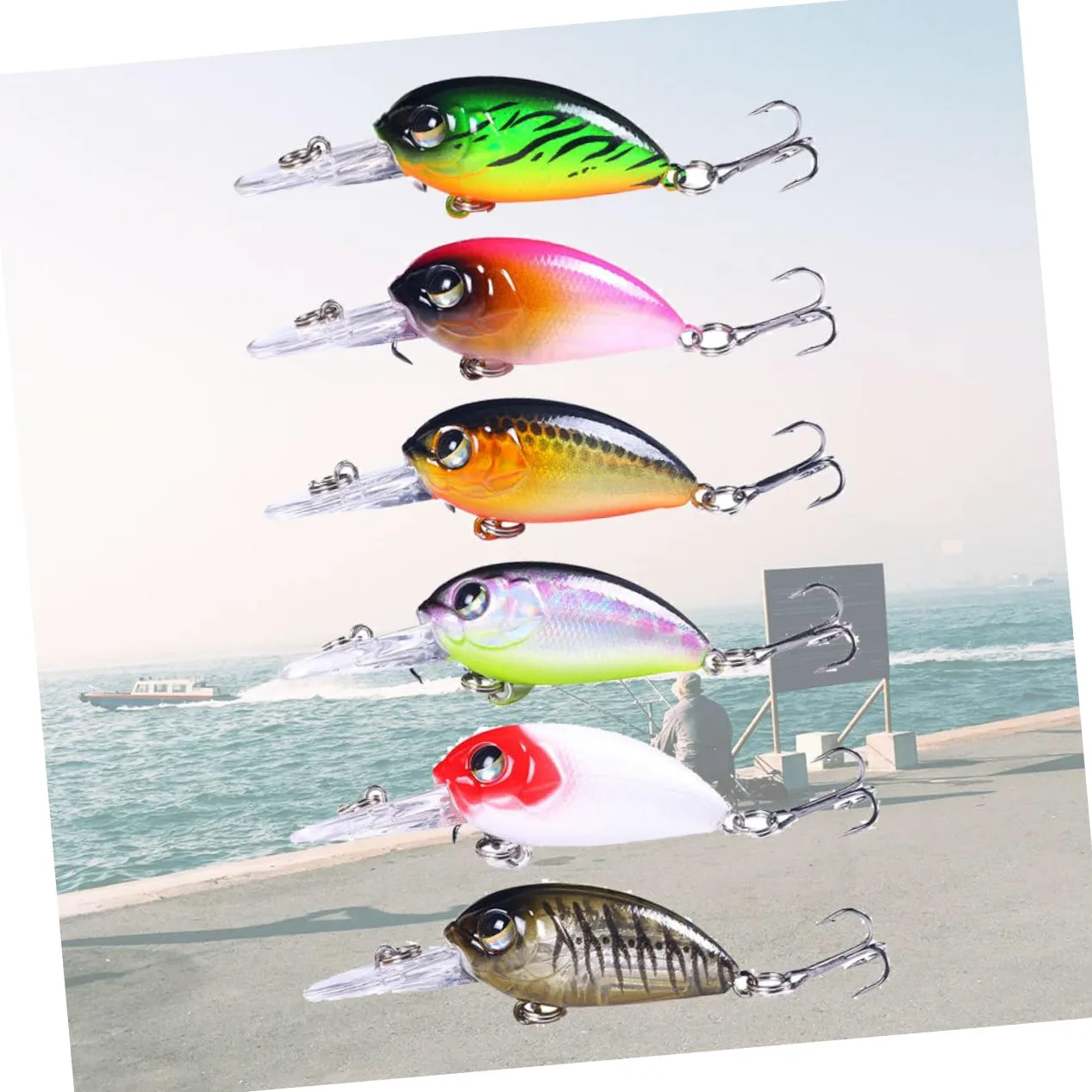 ibasenice señuelo Cebo pececillo señuelos cebos Buceo abordar Suministros de Pesca Artificial Cebo de Pesca señuelos de Pesca simulados AbS Colorful